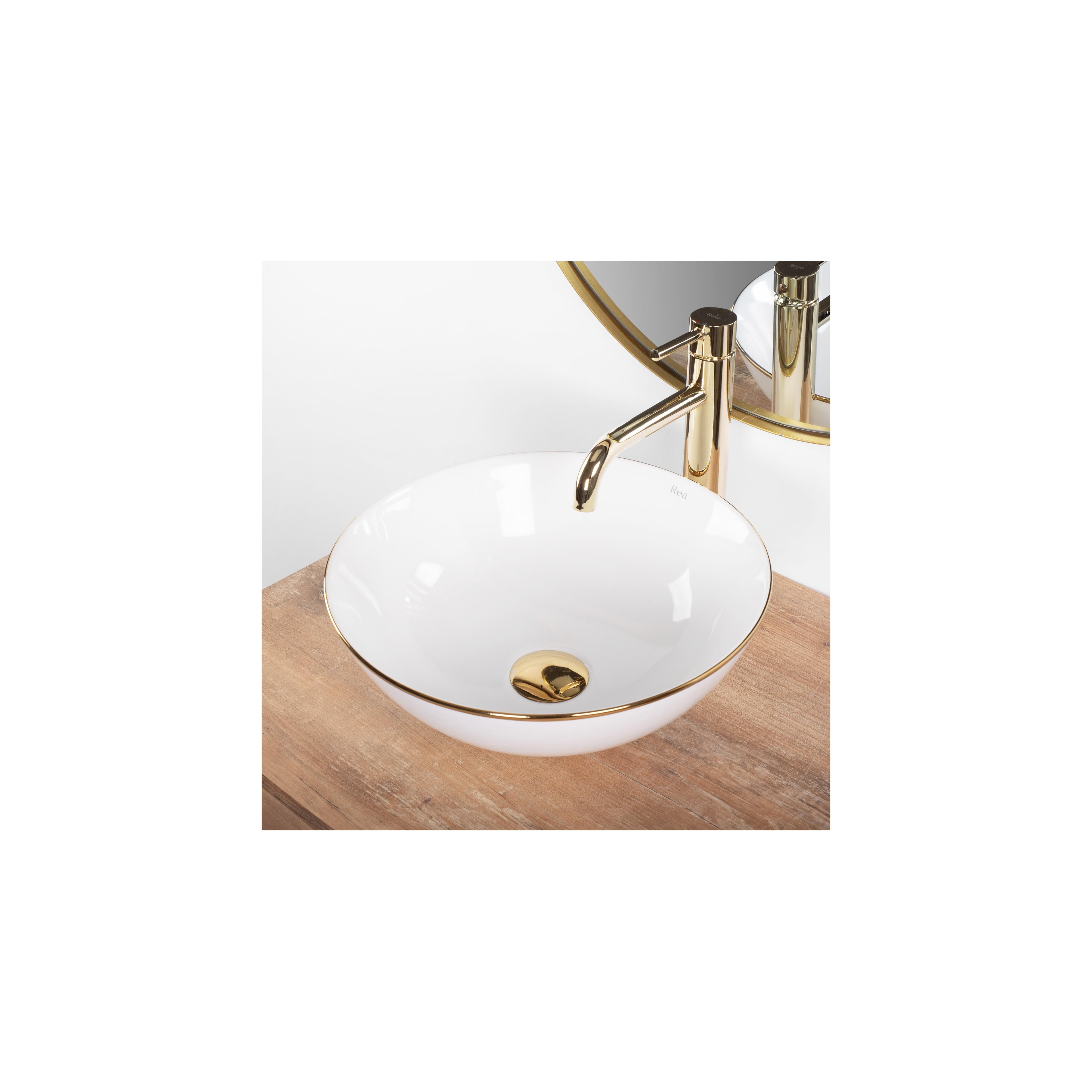 Opzetwastafel Rea Stella Gold Edge
