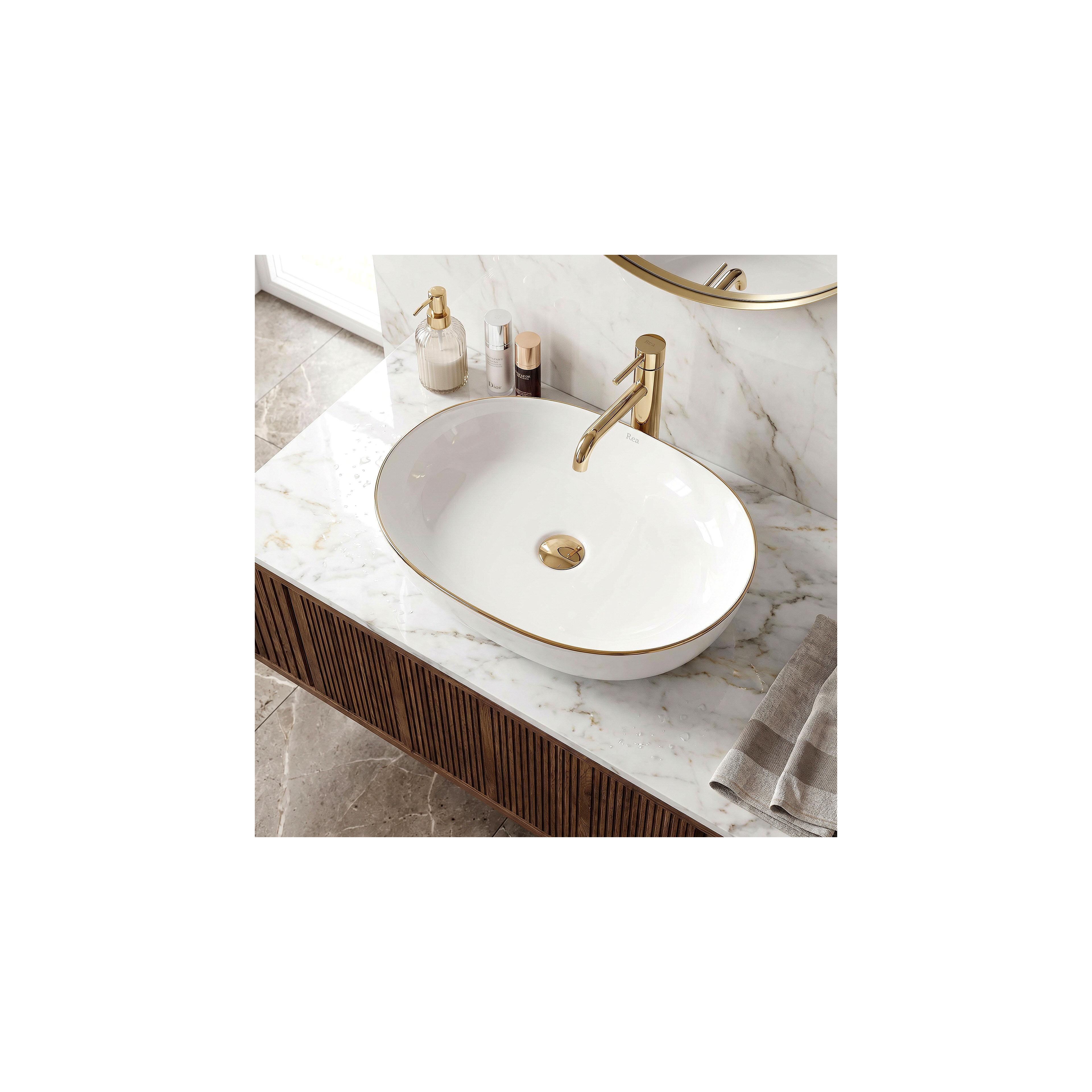 Rea CLEO 61 Gold Edge työtasopesuallas