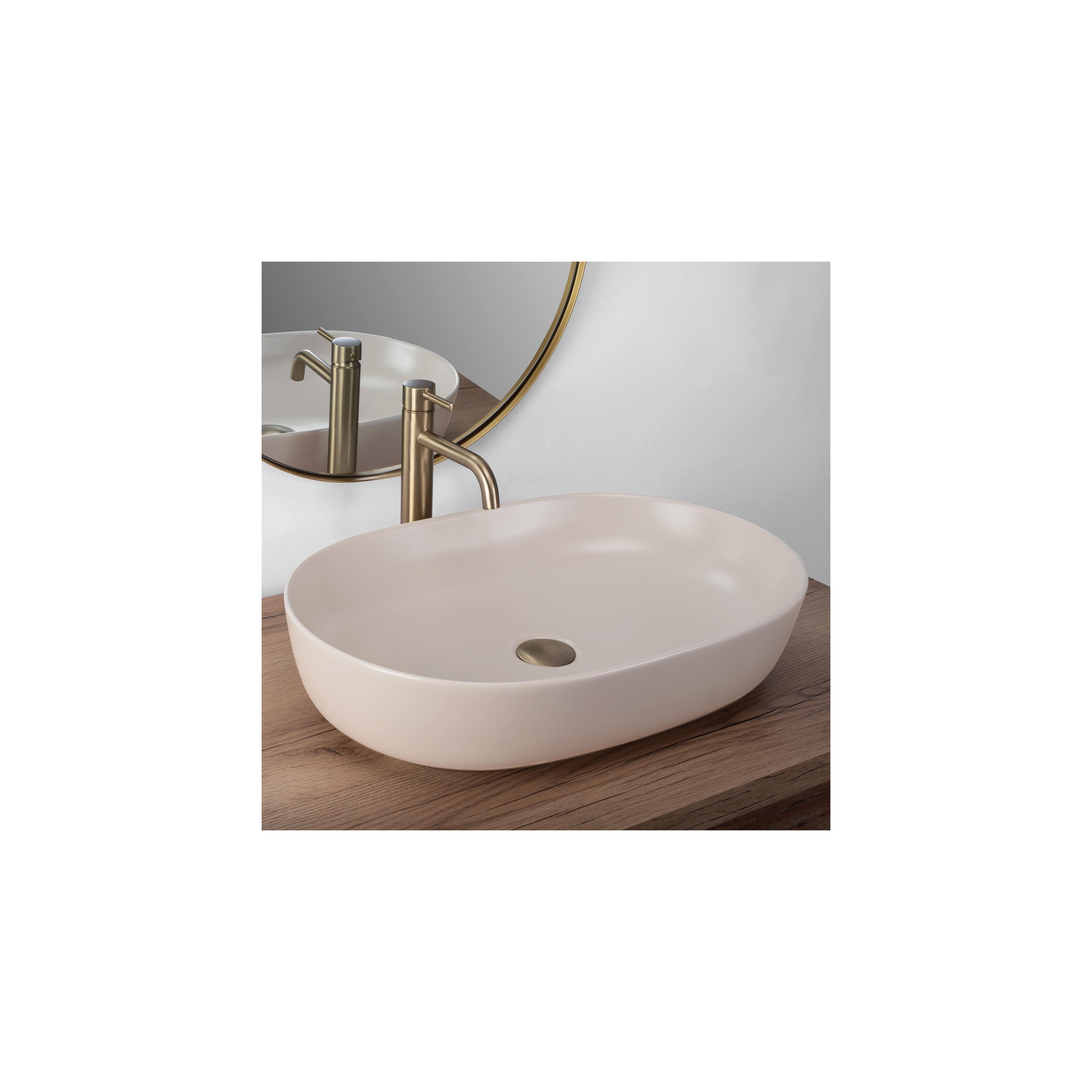 Umywalka nablatowa Rea CLEO 61 BEIGE MATT