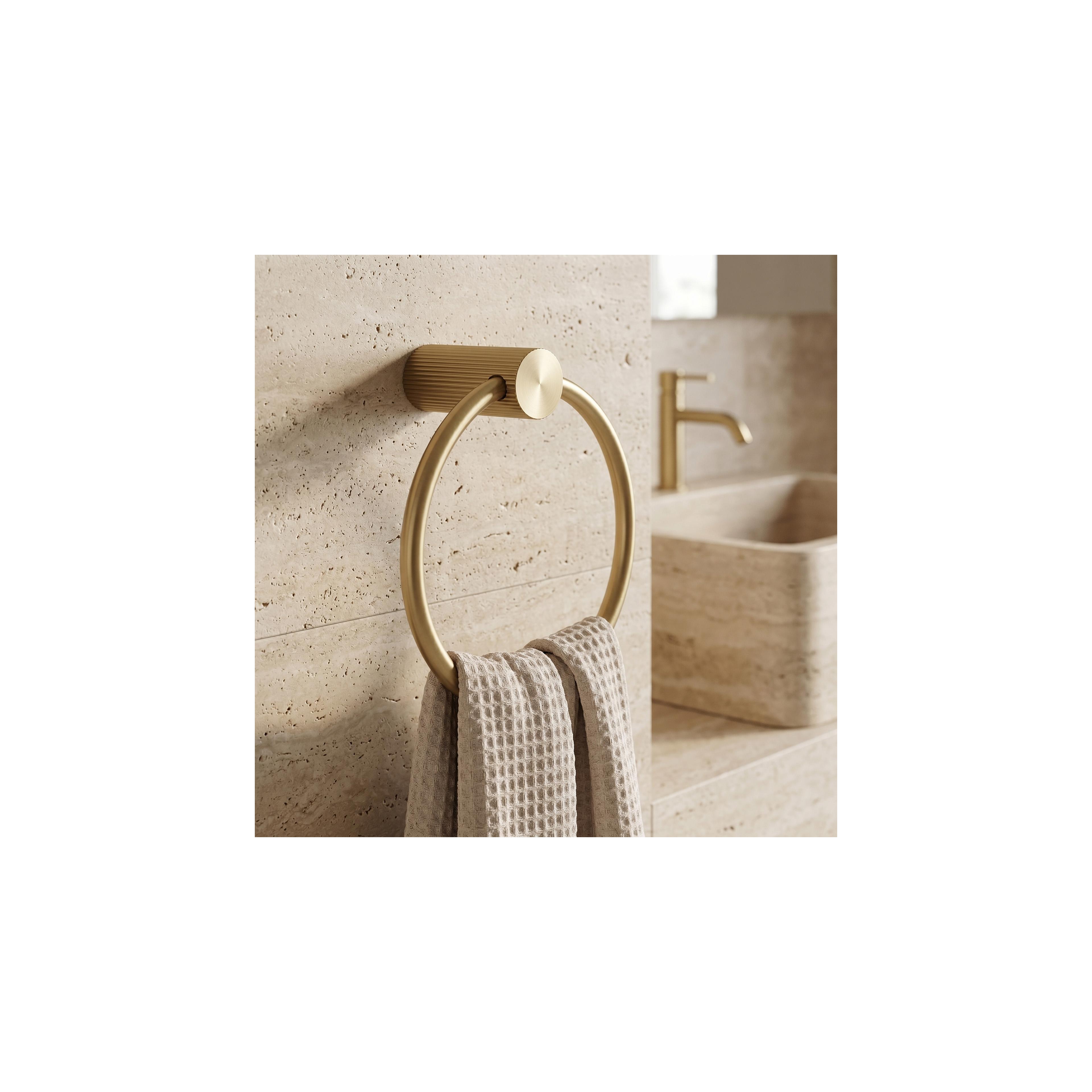 Kupatilski vješalica Ring 64106 SOLO Brush Gold