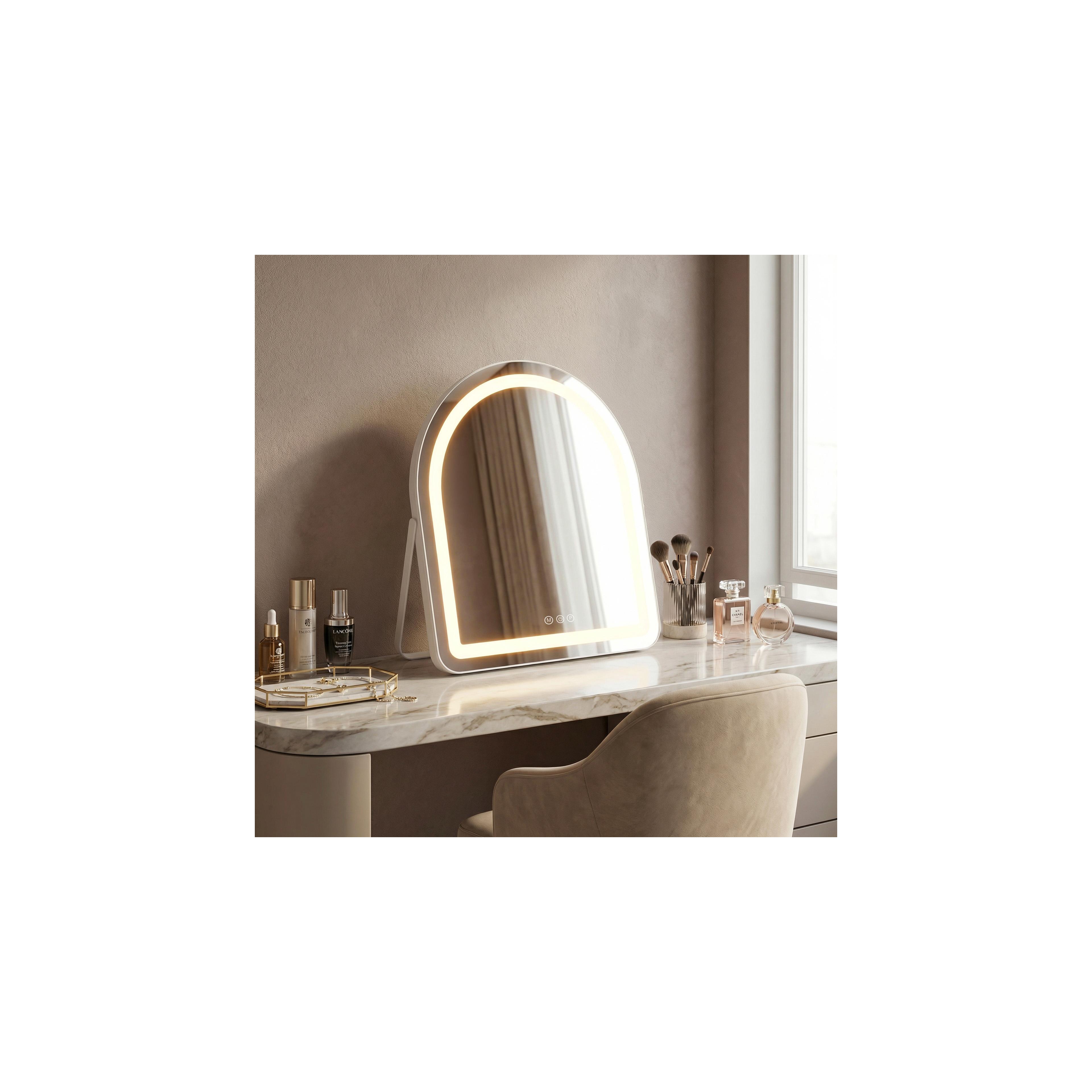 LED-spegel GLAM White 40x45cm