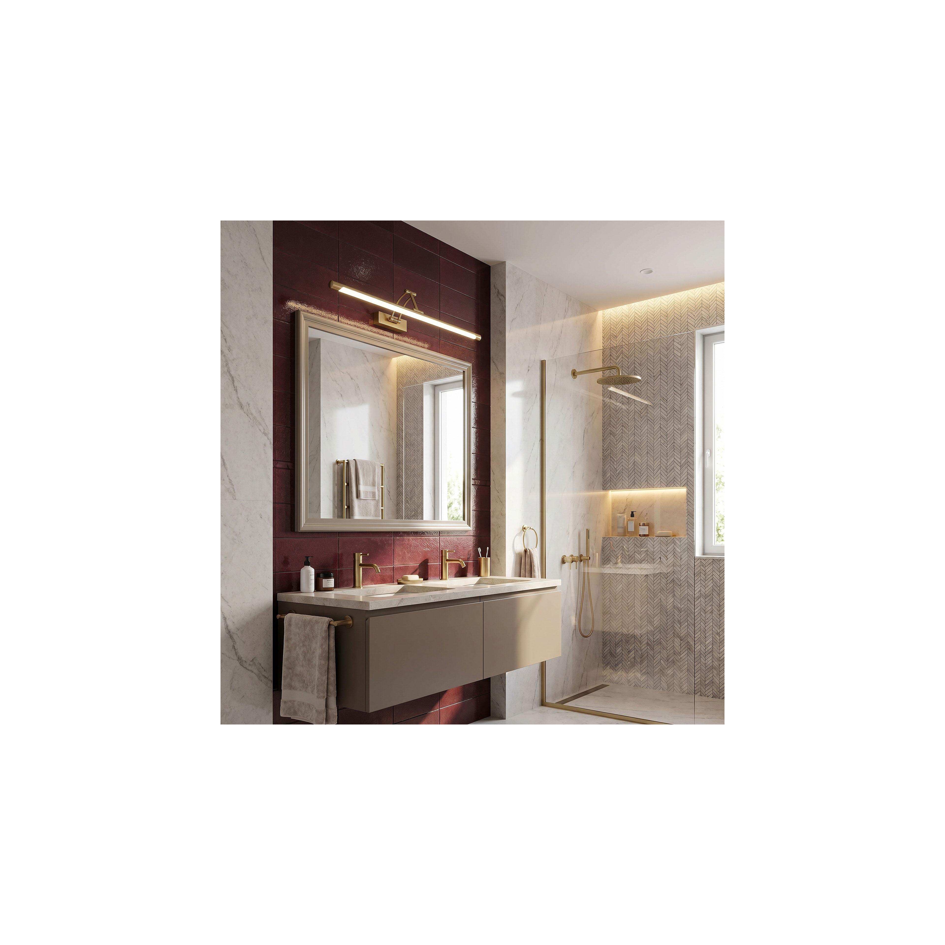 Bad LED-Wandleuchte SWE023-1W 60cm Brush Gold