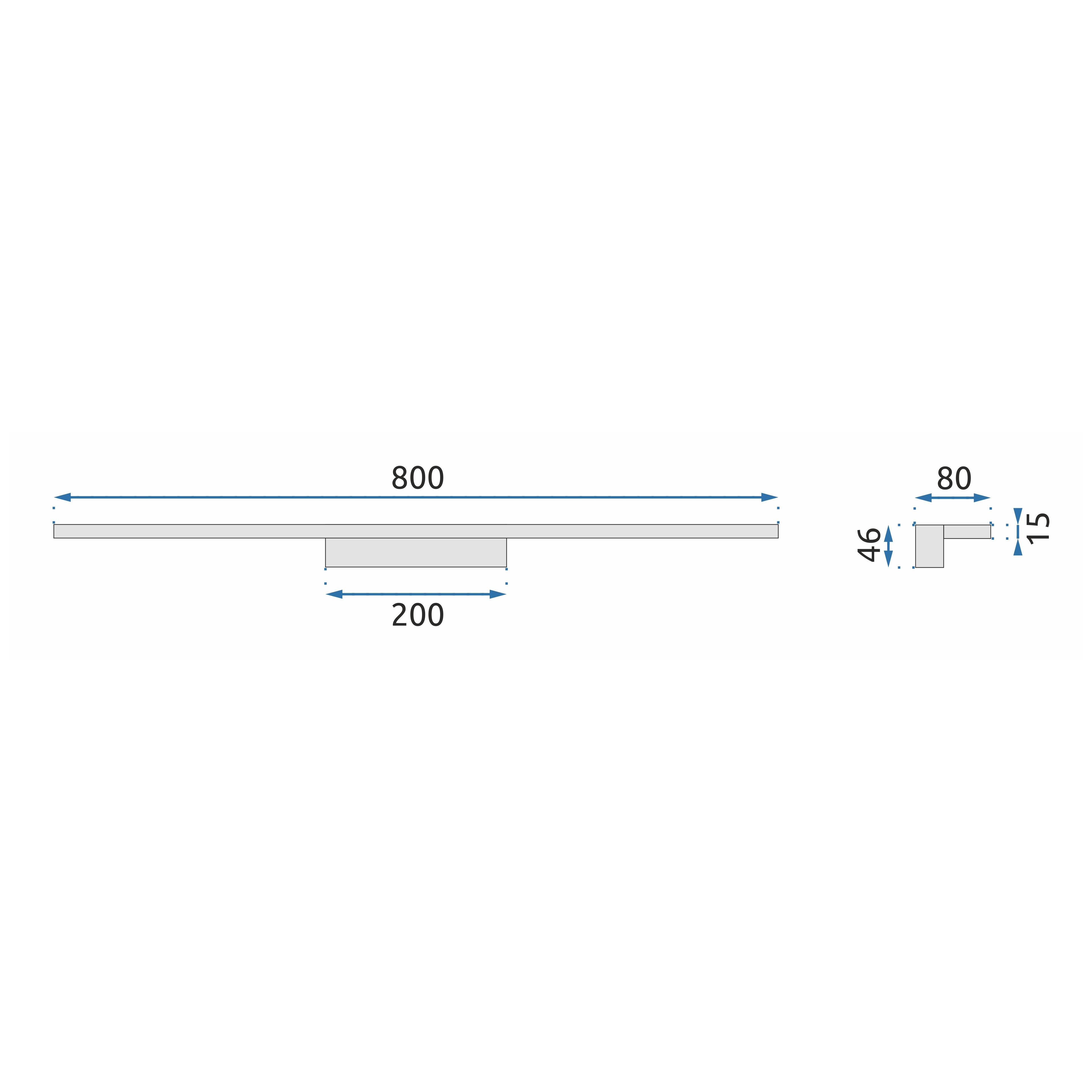 LED sienas lampa Zelta 80cm APP838-1W
