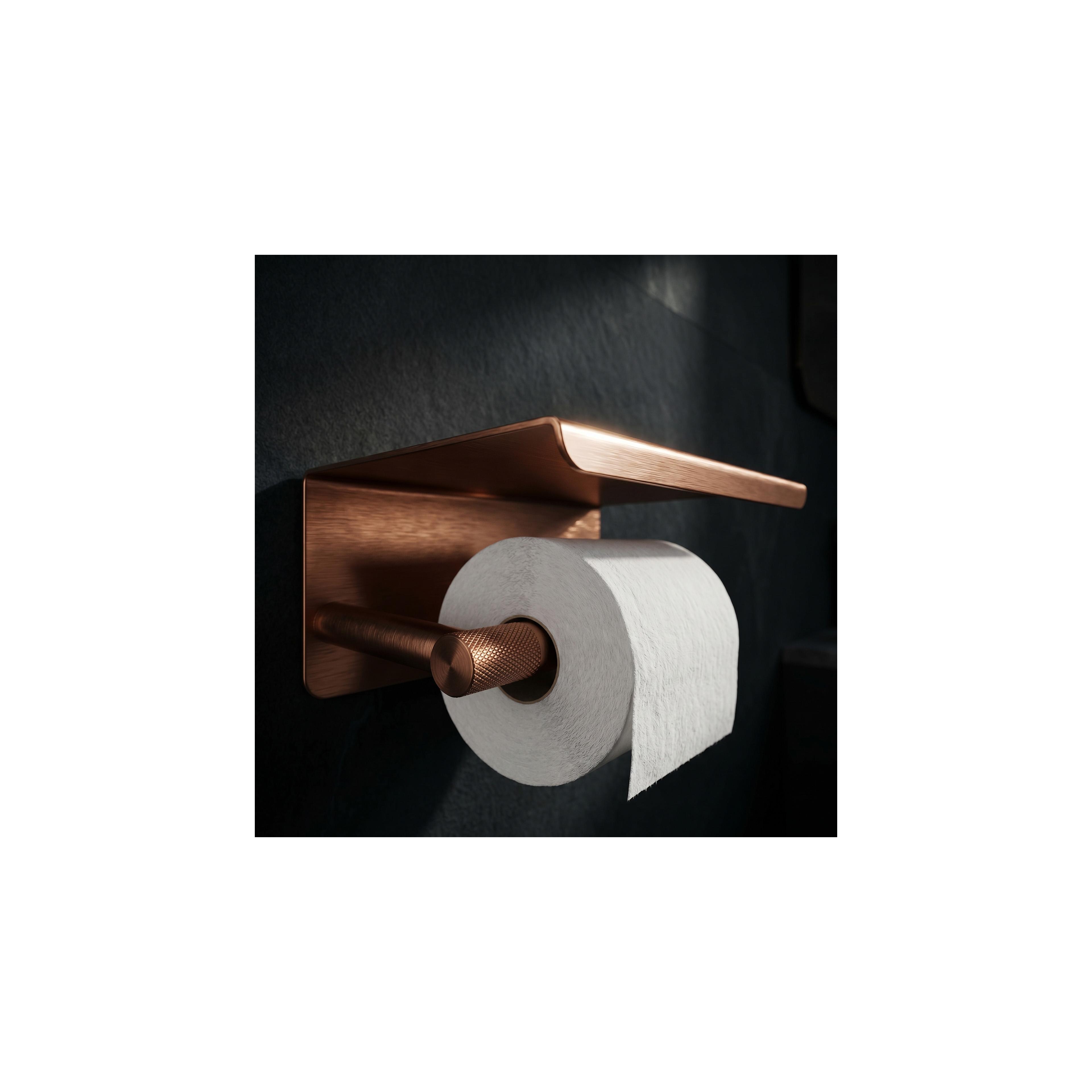 Držač toalet papira sa policom 6613 Modern Copper Brush