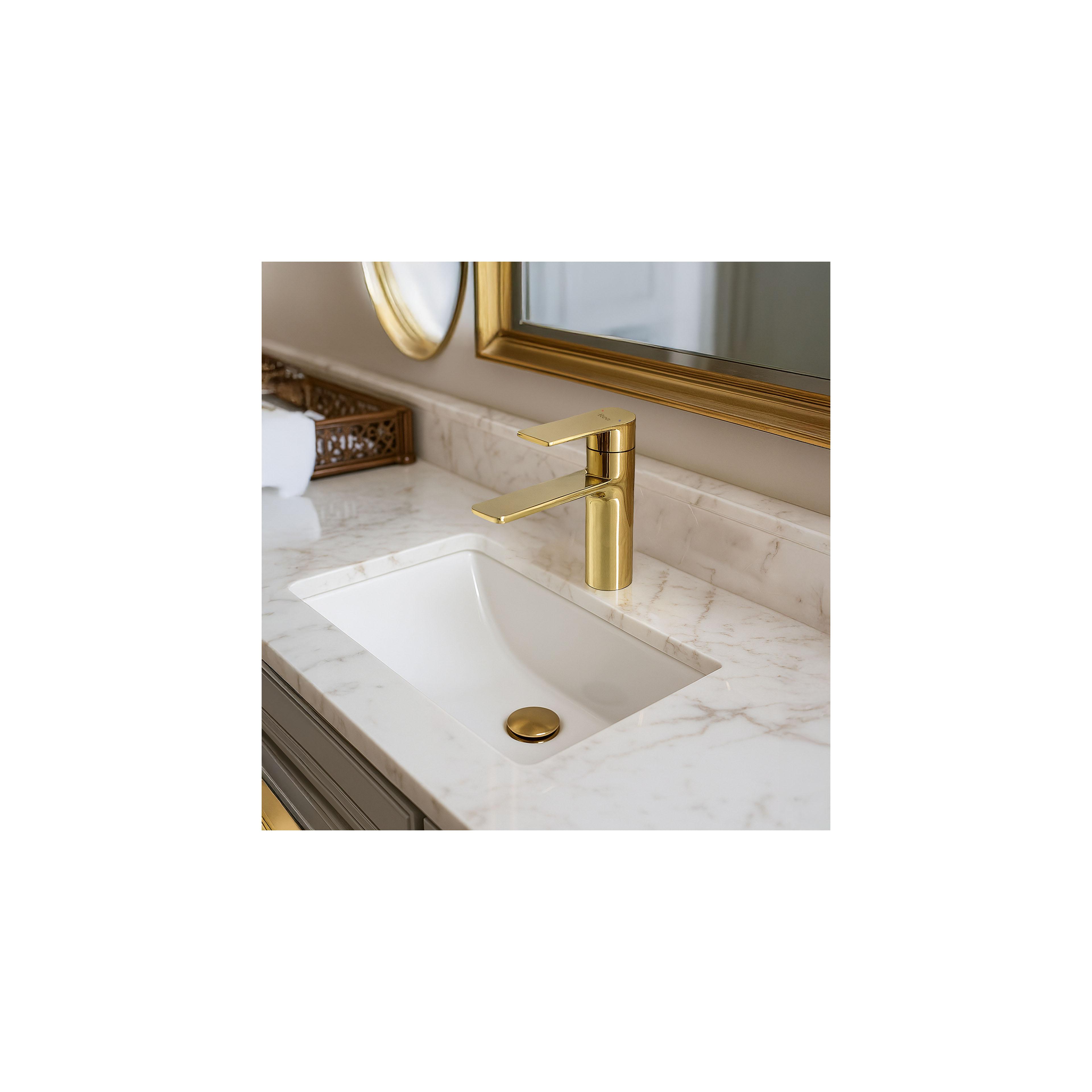 Bathroom faucet REA Storm Gold Low
