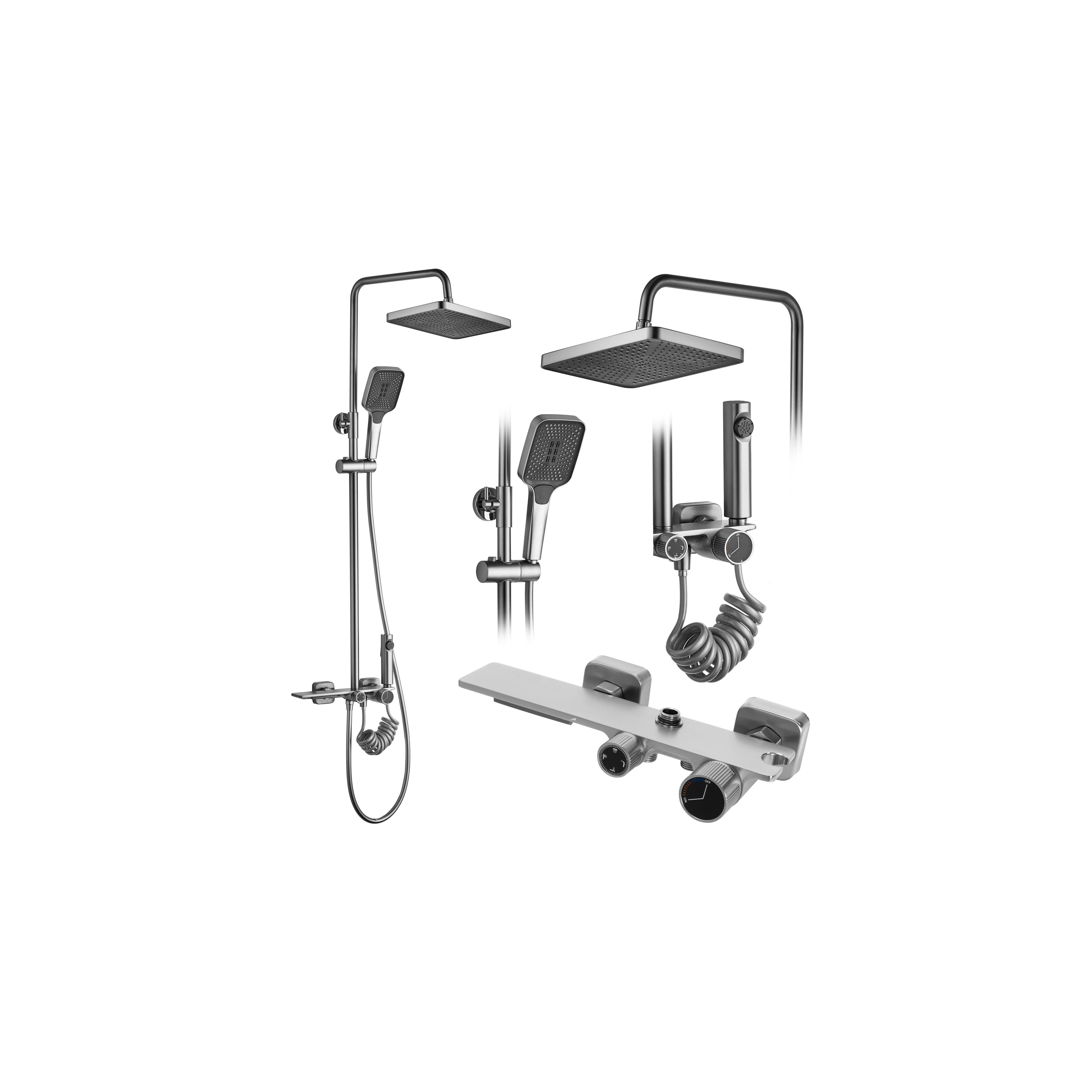 Set doccia REA HELIX  Nickel Brush INOX