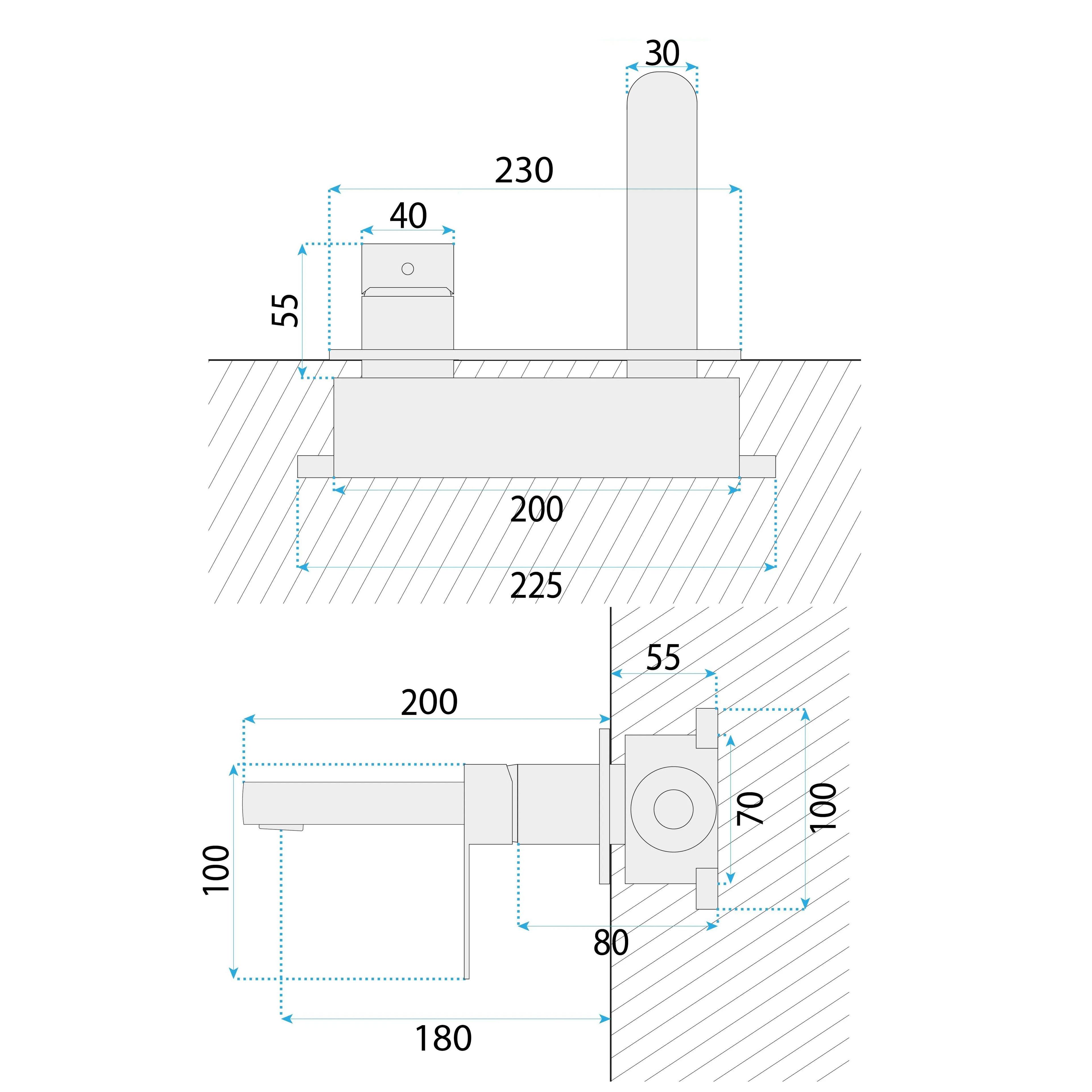 Wall Mounted faucet REA Arcos Titan