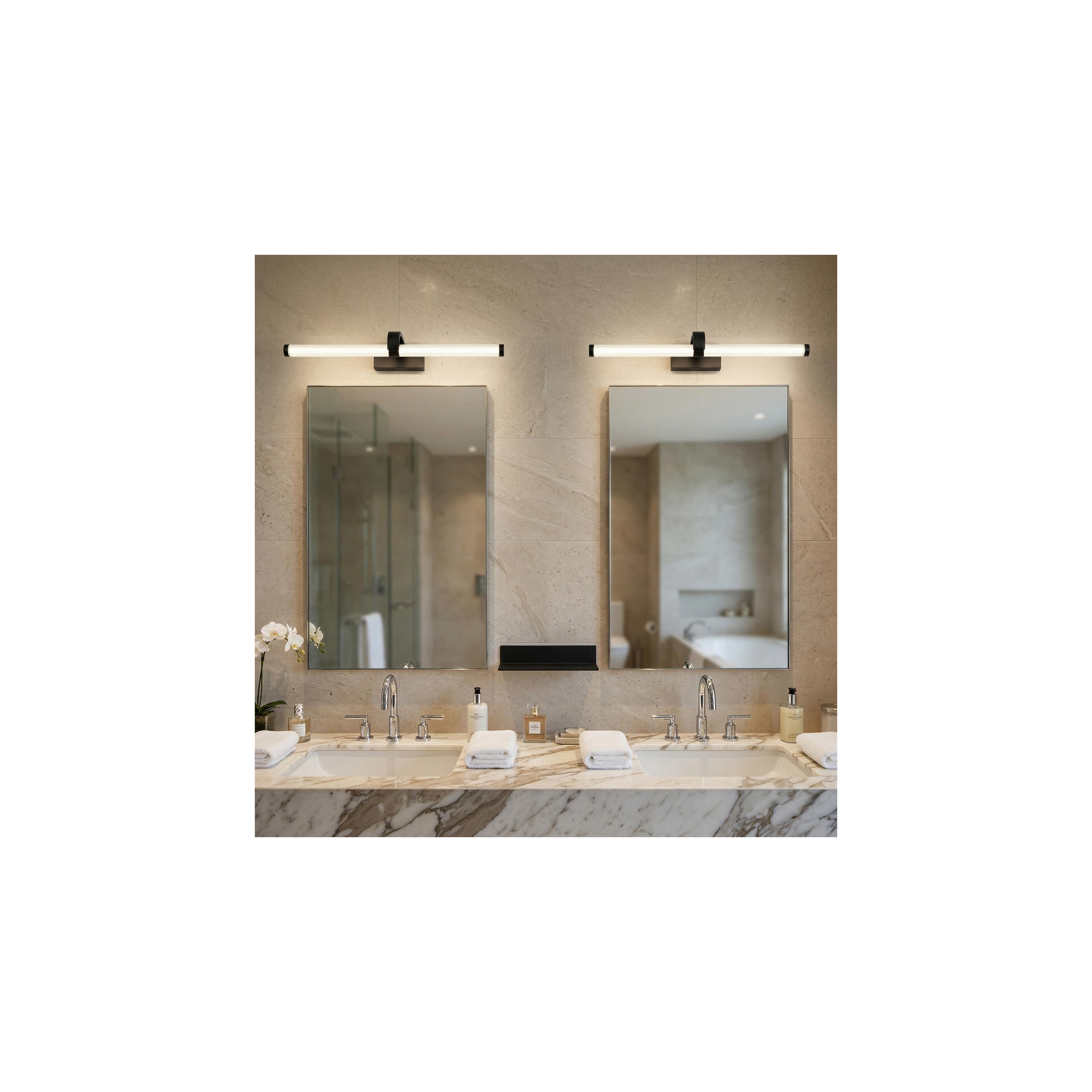 Badrum vägg LED-lampa APP1888-1W 60cm BLACK