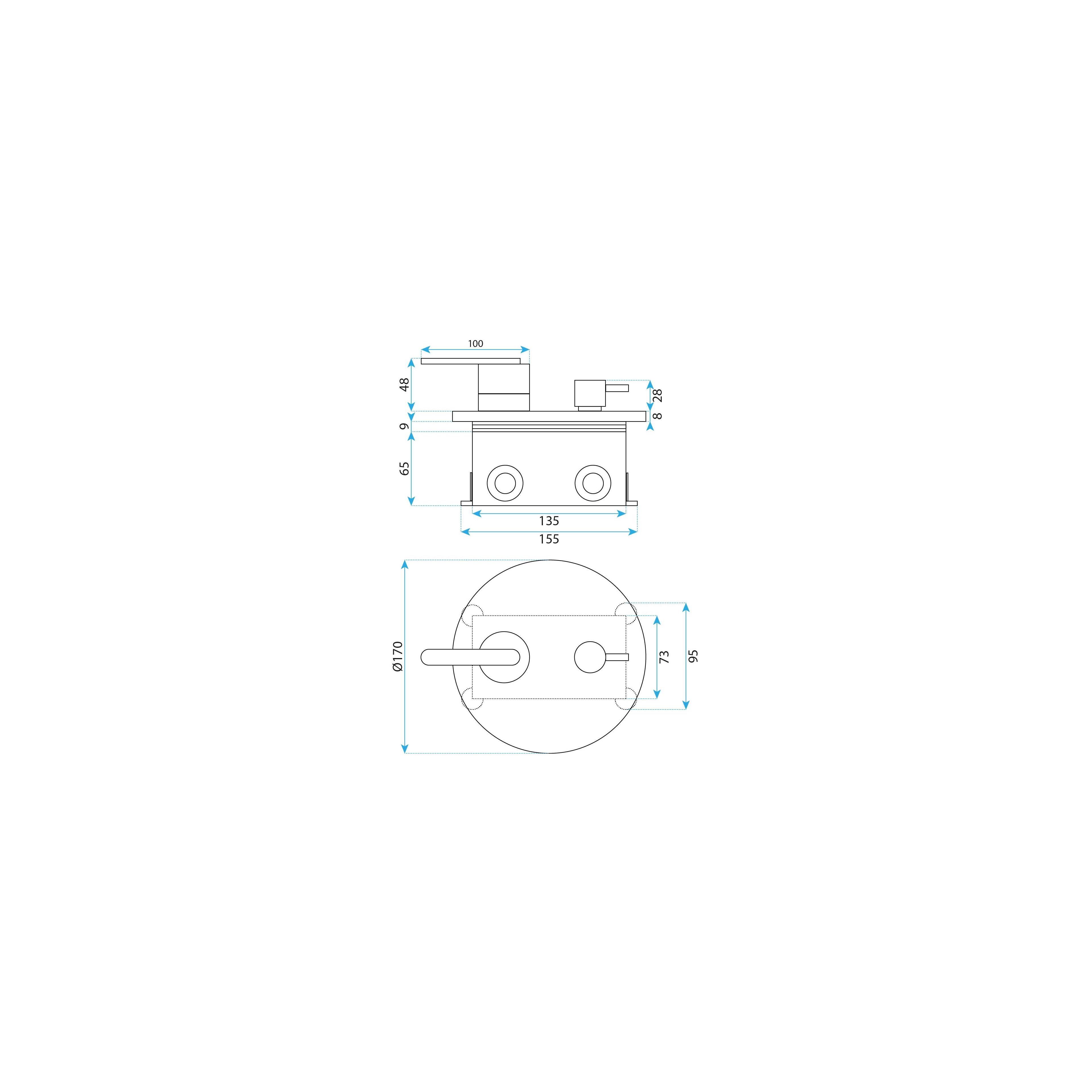 Set de dus incastrat Rea Ontario Gun Grey + BOX