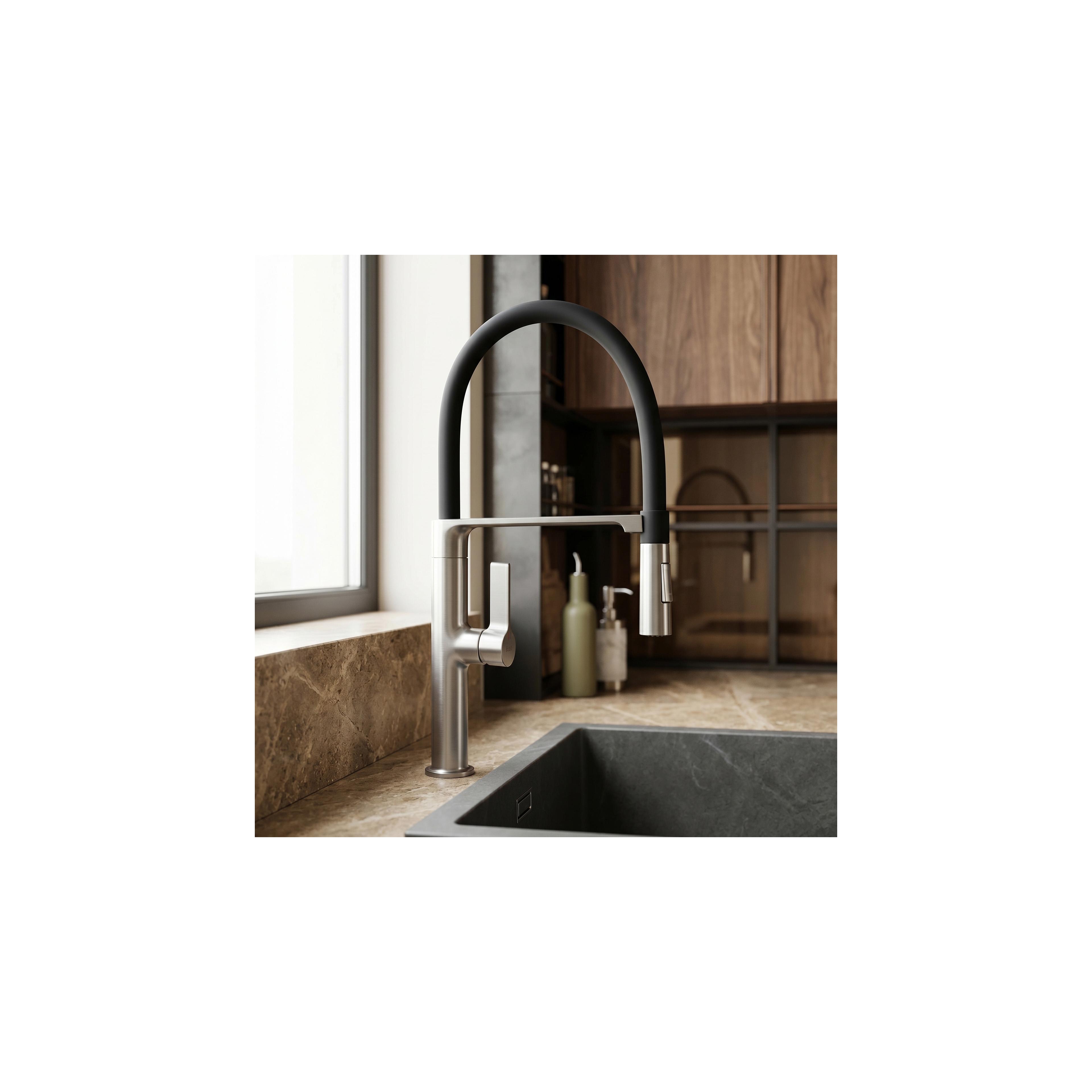 Kitchen faucet REA Lago Brush Nickel