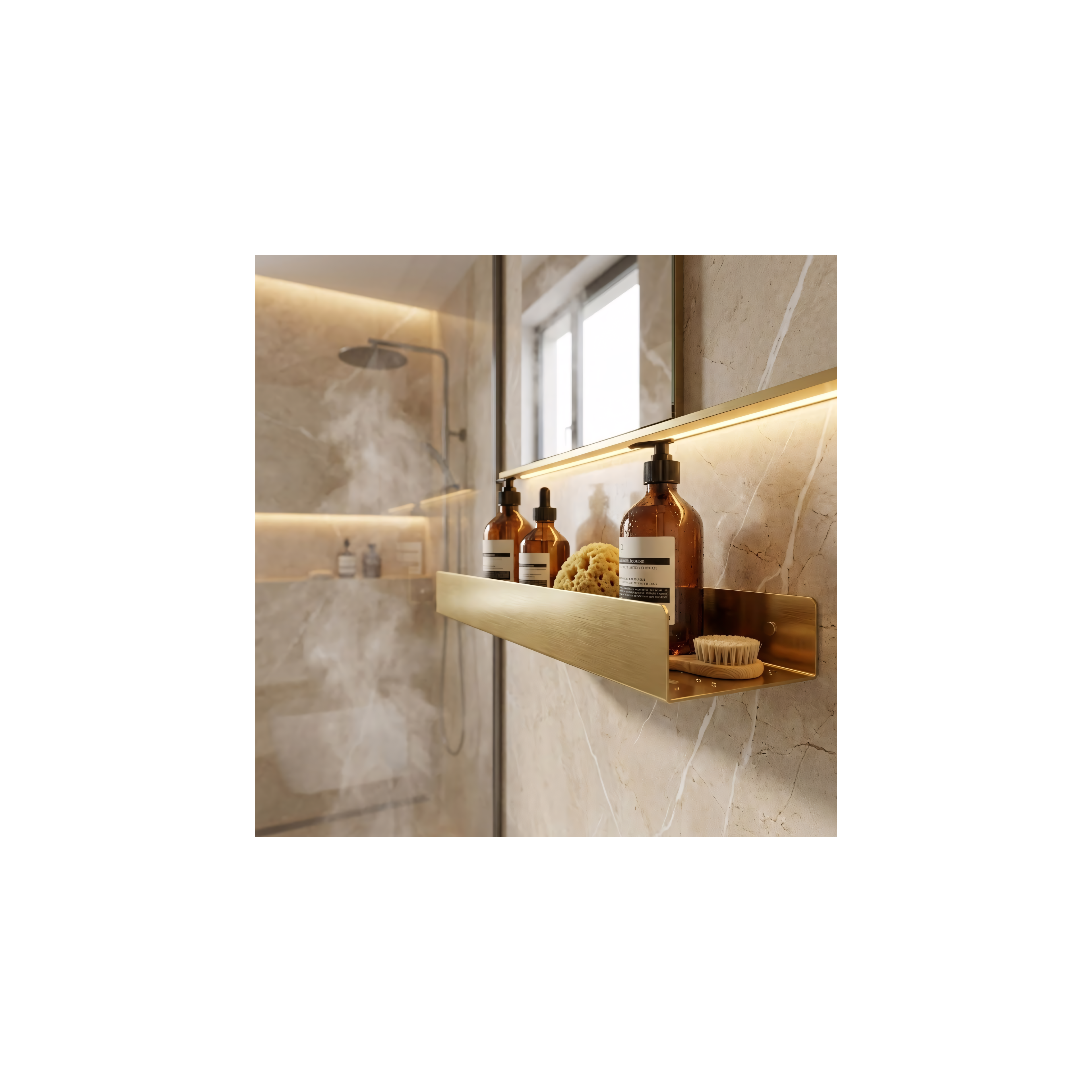Etagère de salle de bain SF04 60cm gold brush
