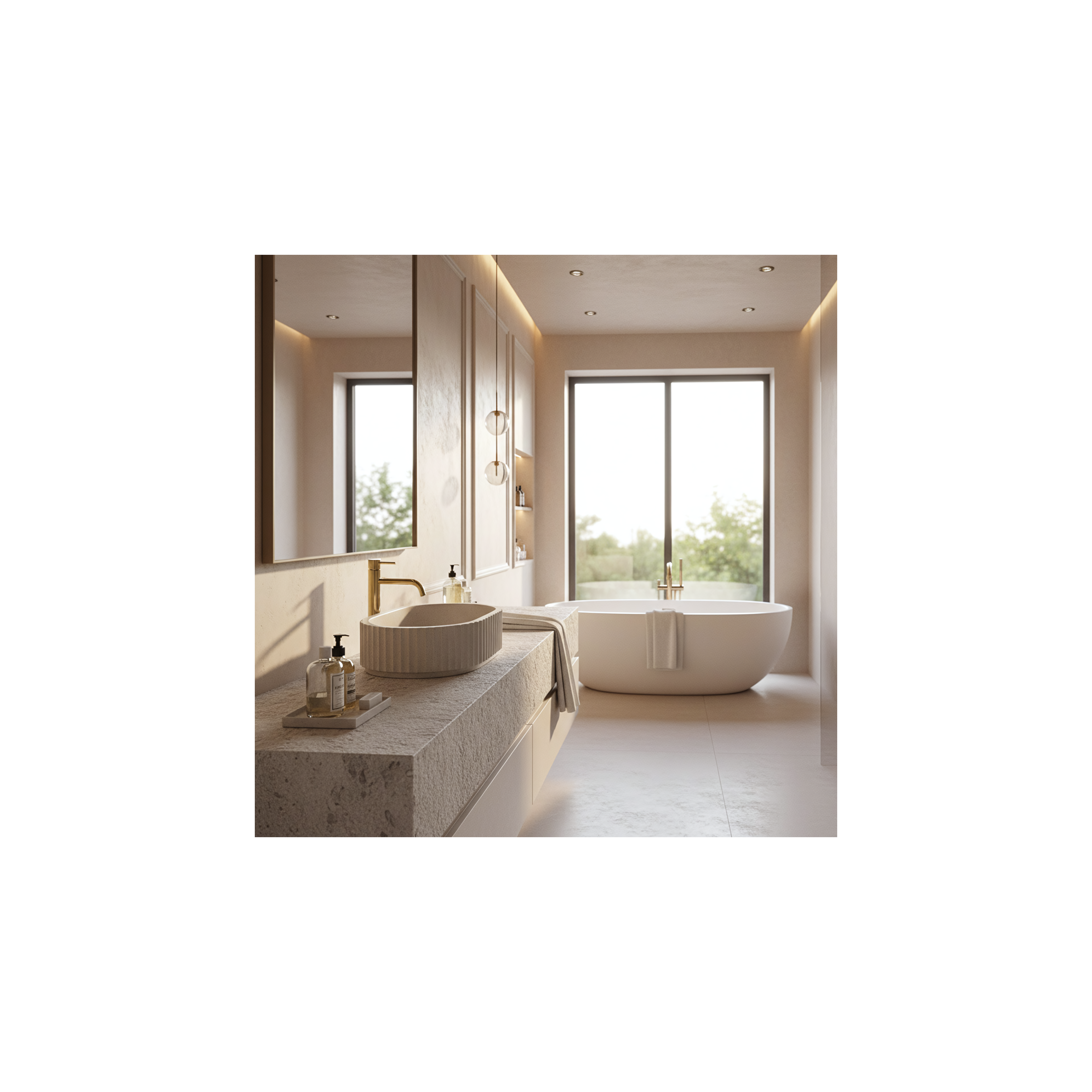 Countertop Basin Rea Margaret Beige