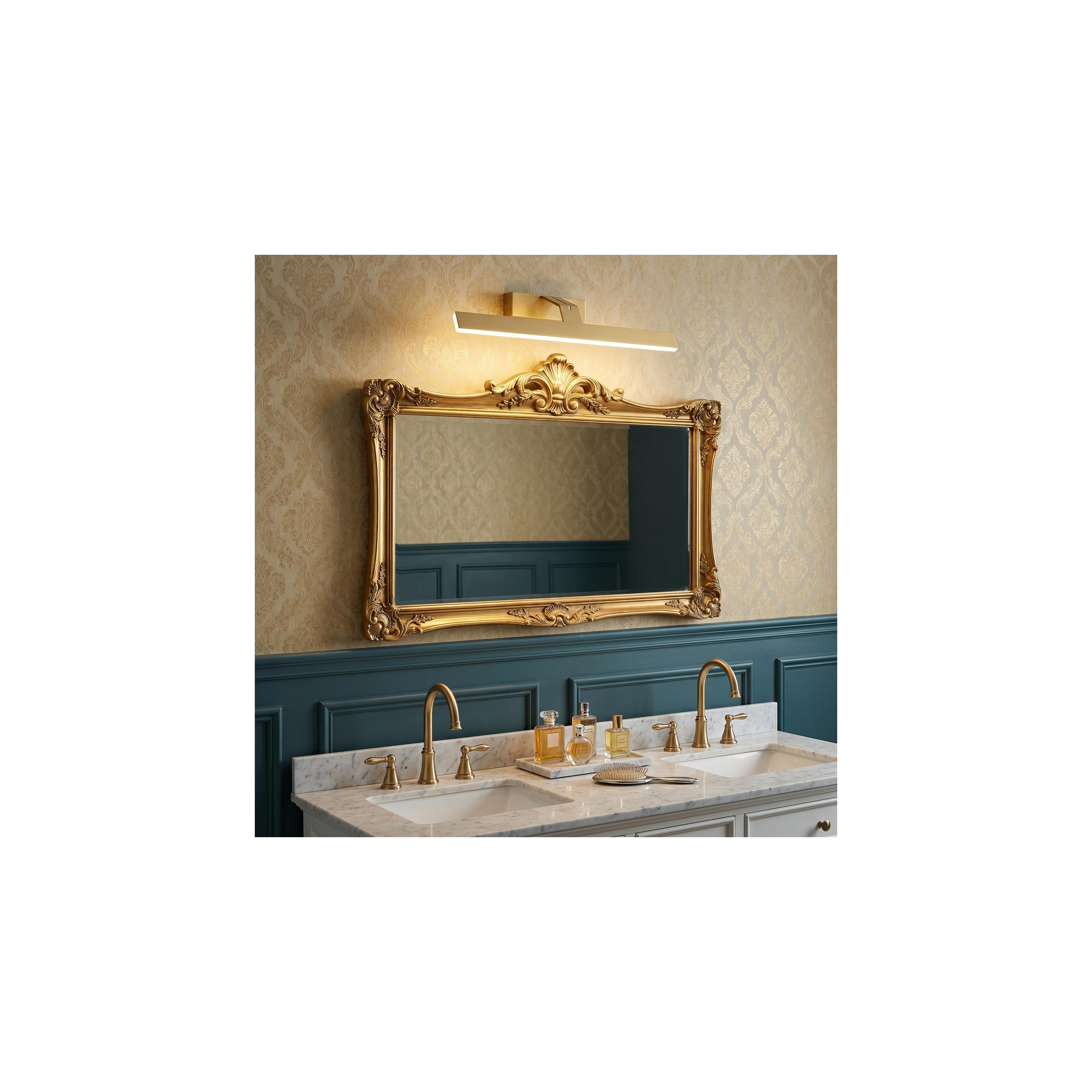 Vannitoa seina LED-valgusti SWE007-1W 43cm BRUSH GOLD