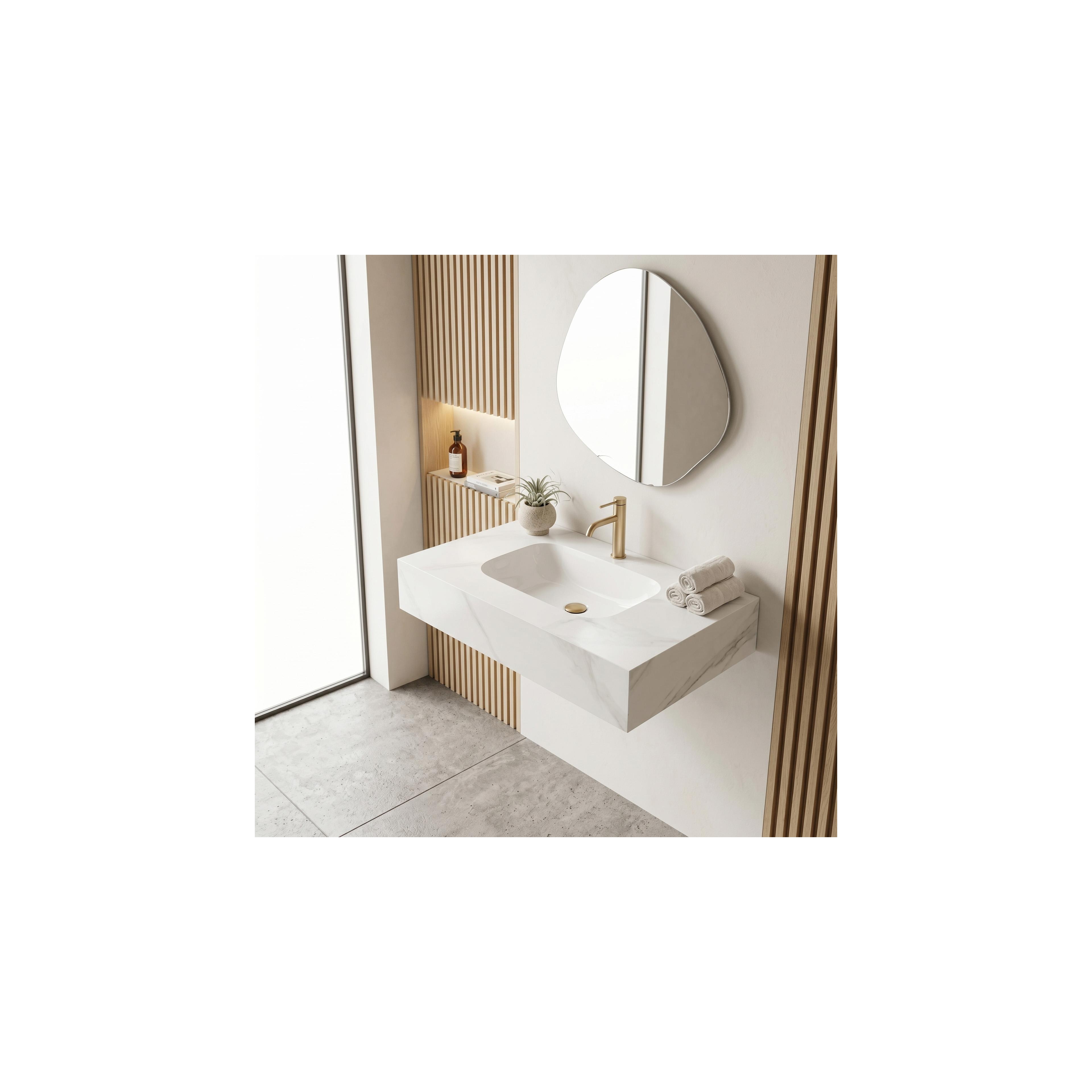 Lavabo suspendu Rea Aresa Belt White 80
