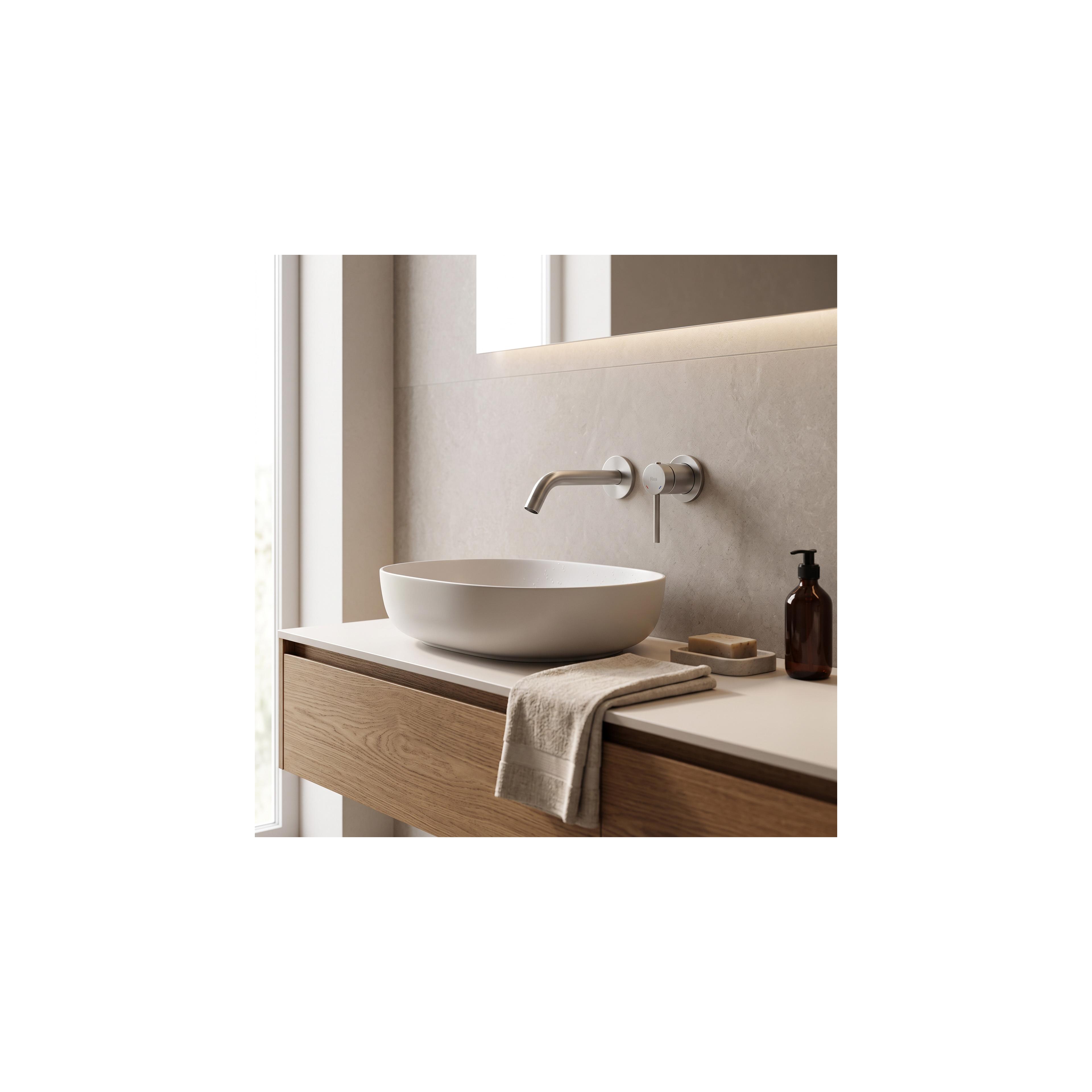 Wall Mounted faucet Rea Clif Brush Nickle
