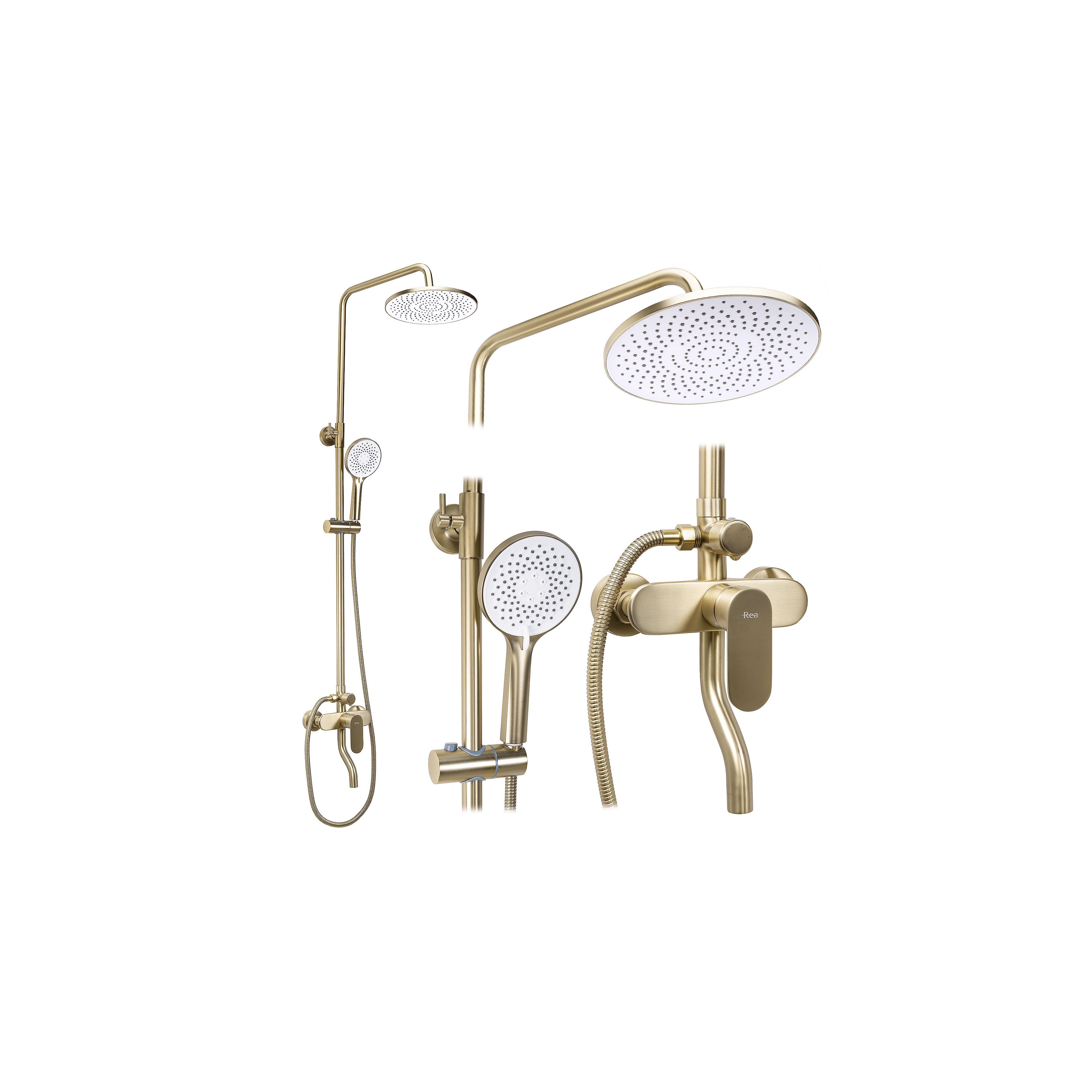 Shower set REA DROP Brush Gold
