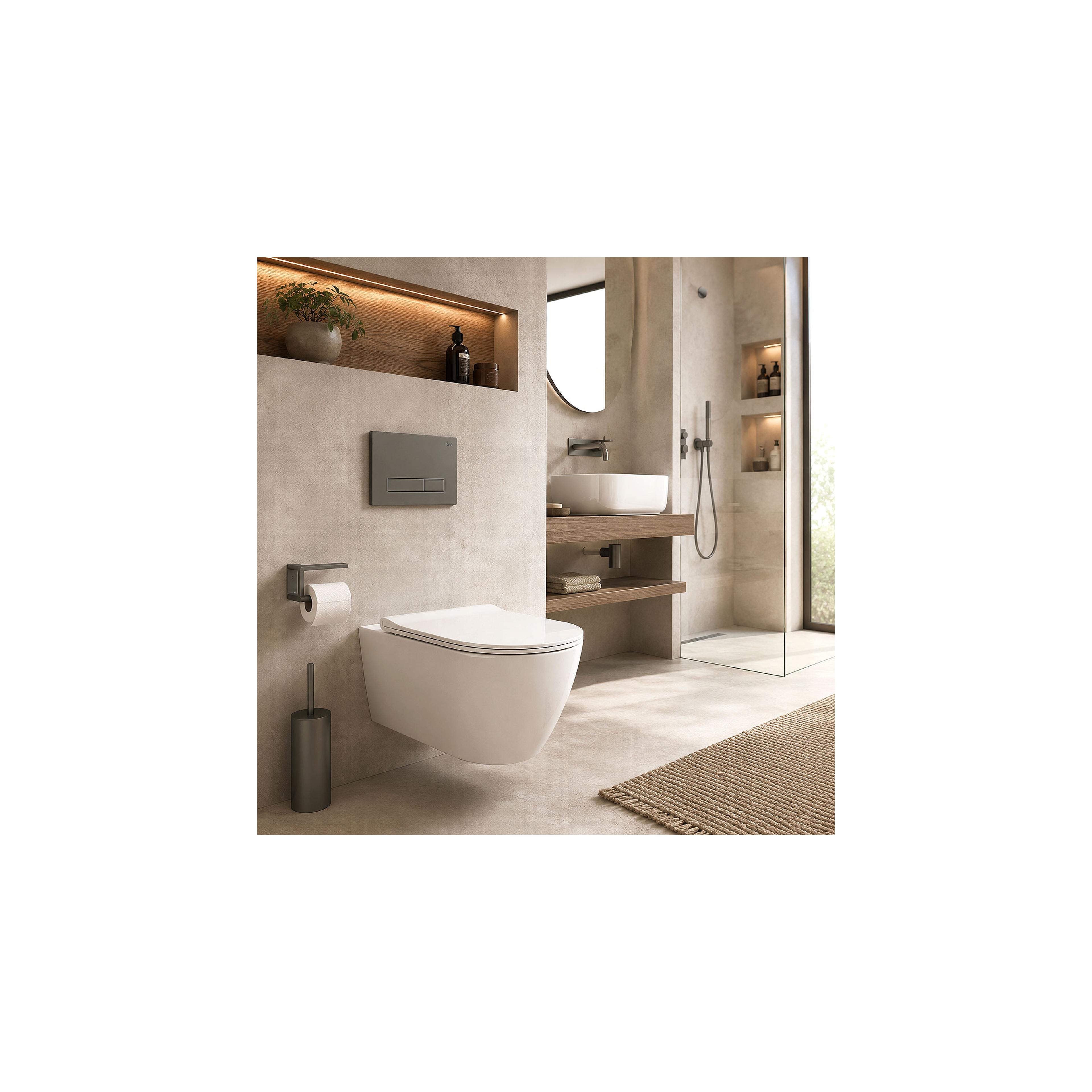 Beépíthető WC Tartókeret Szett Slim 024N HD Titan Nyomólappal