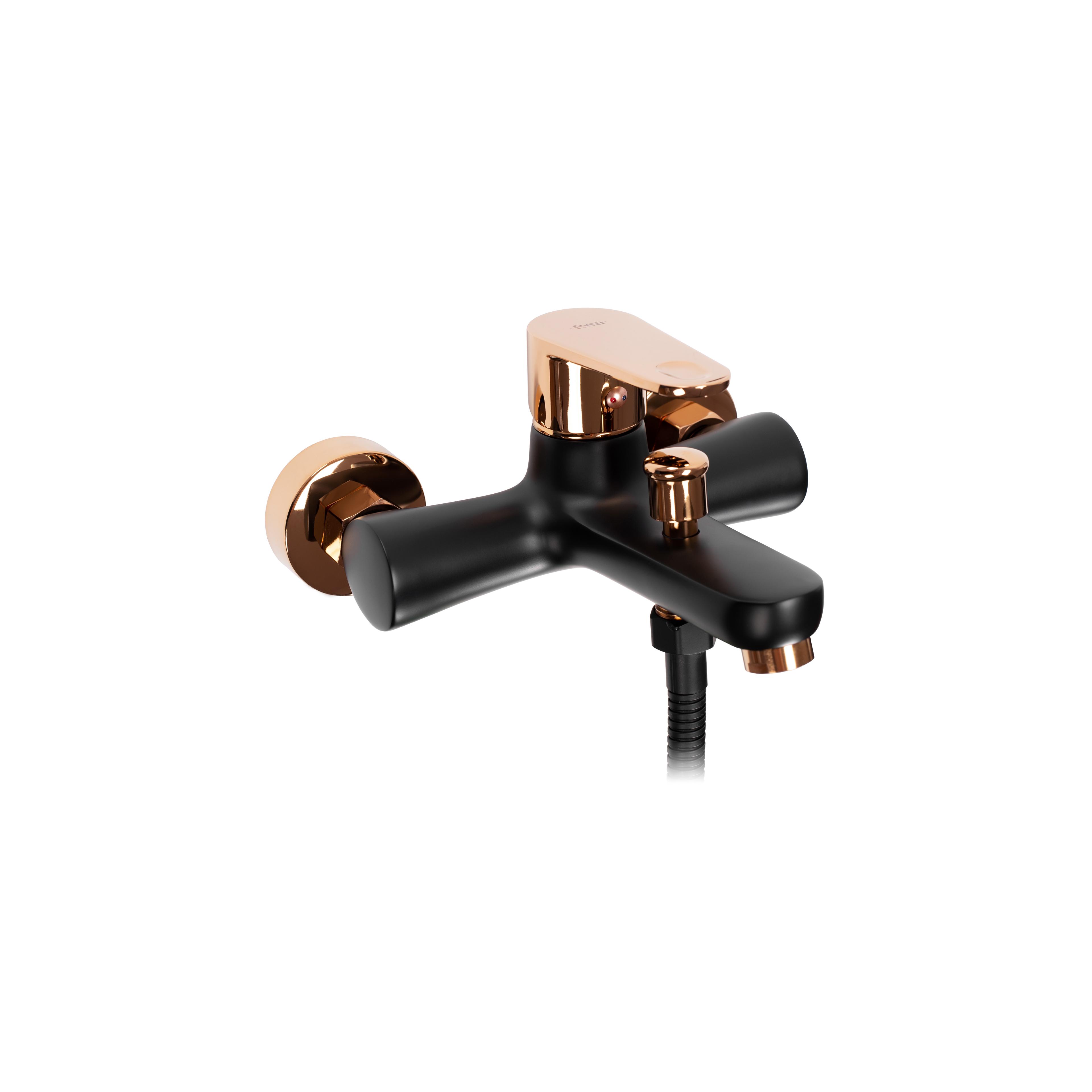 Maišytuvas vonios REA Mild Black Rose Gold