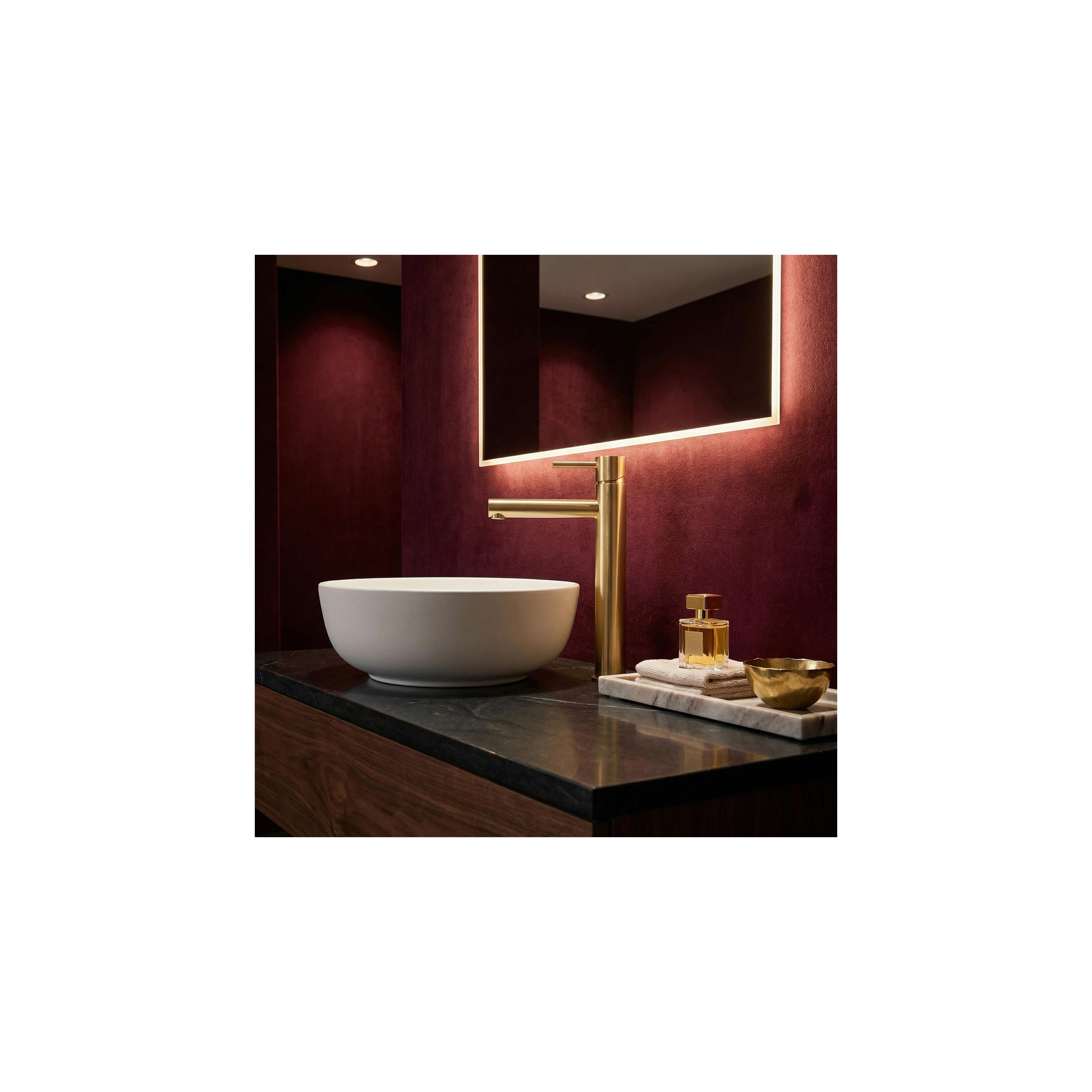 Robinet de lavabo Rea Tess Brush Gold High