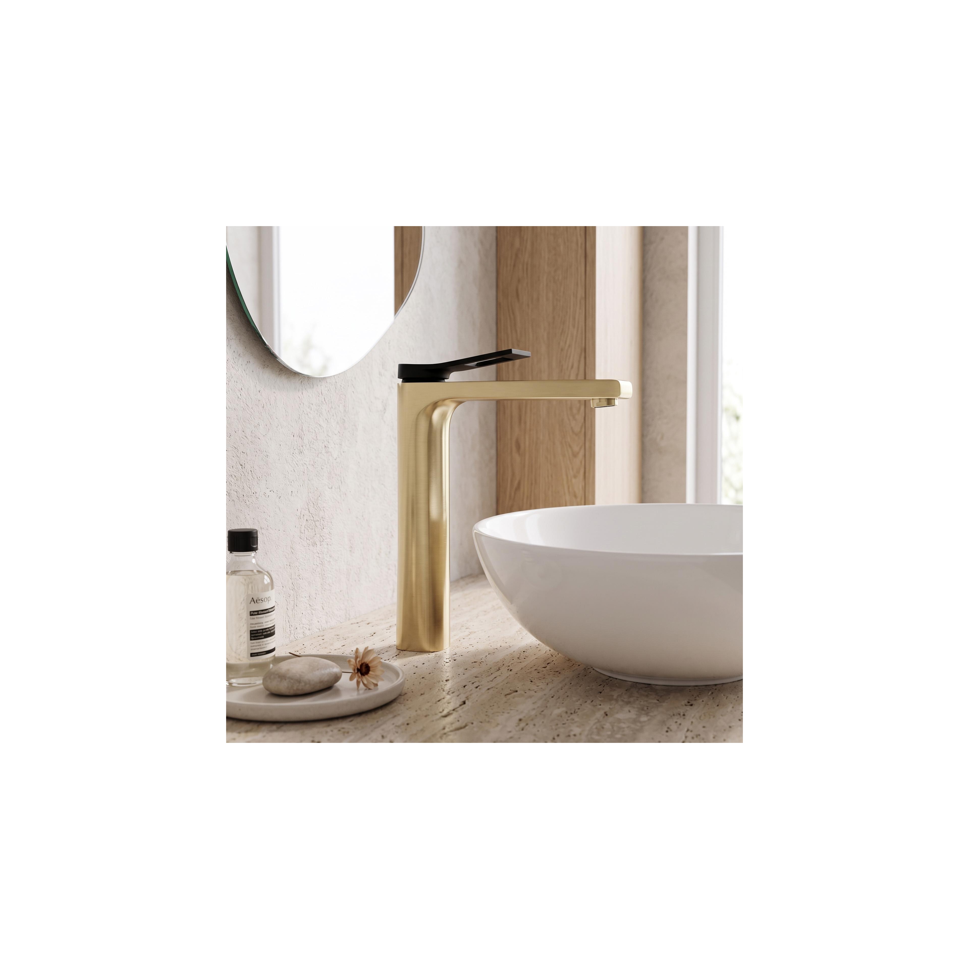 Bathroom faucet REA Soul Gold mat black High