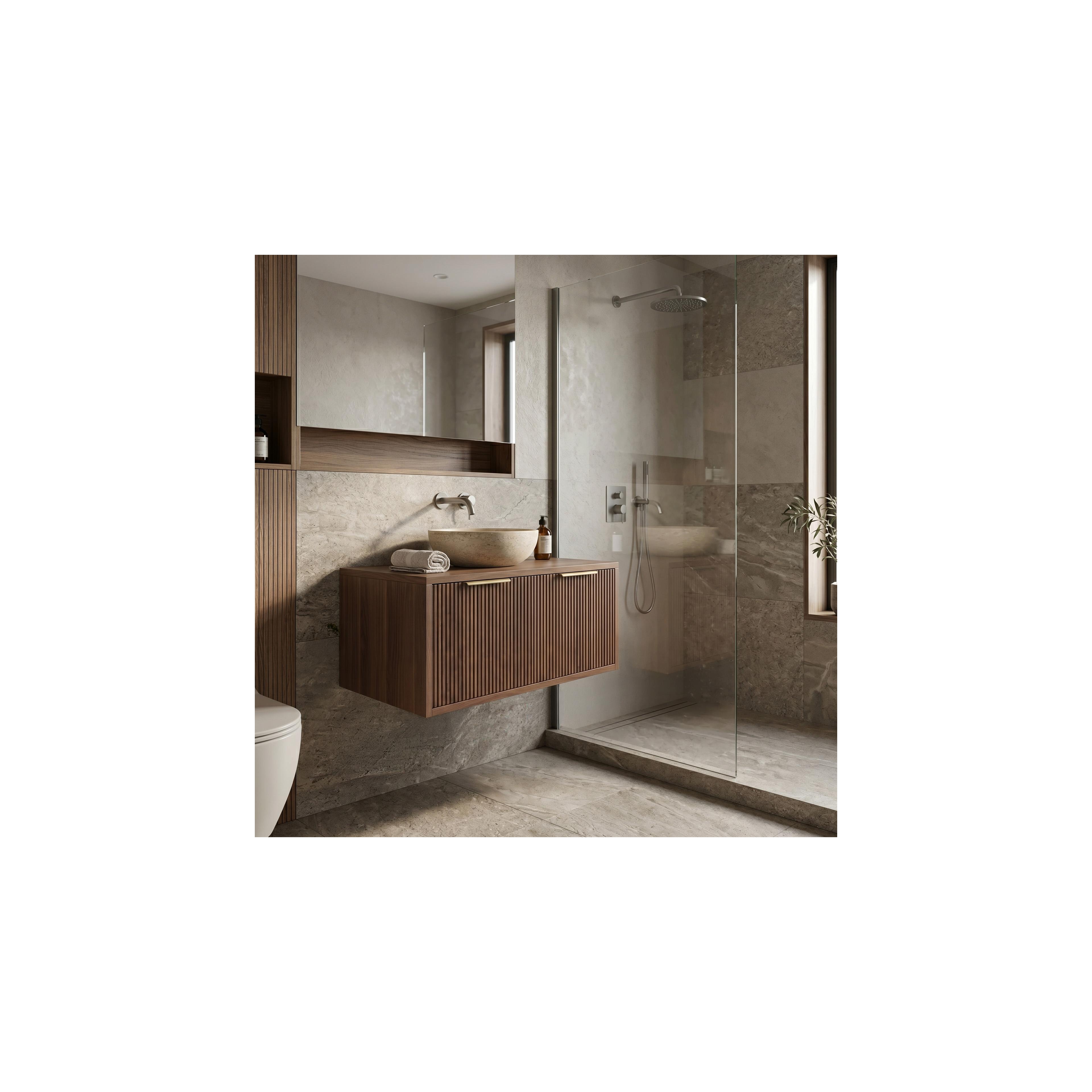 Bathroom vanity cabinet Rea Core 80cm Brown