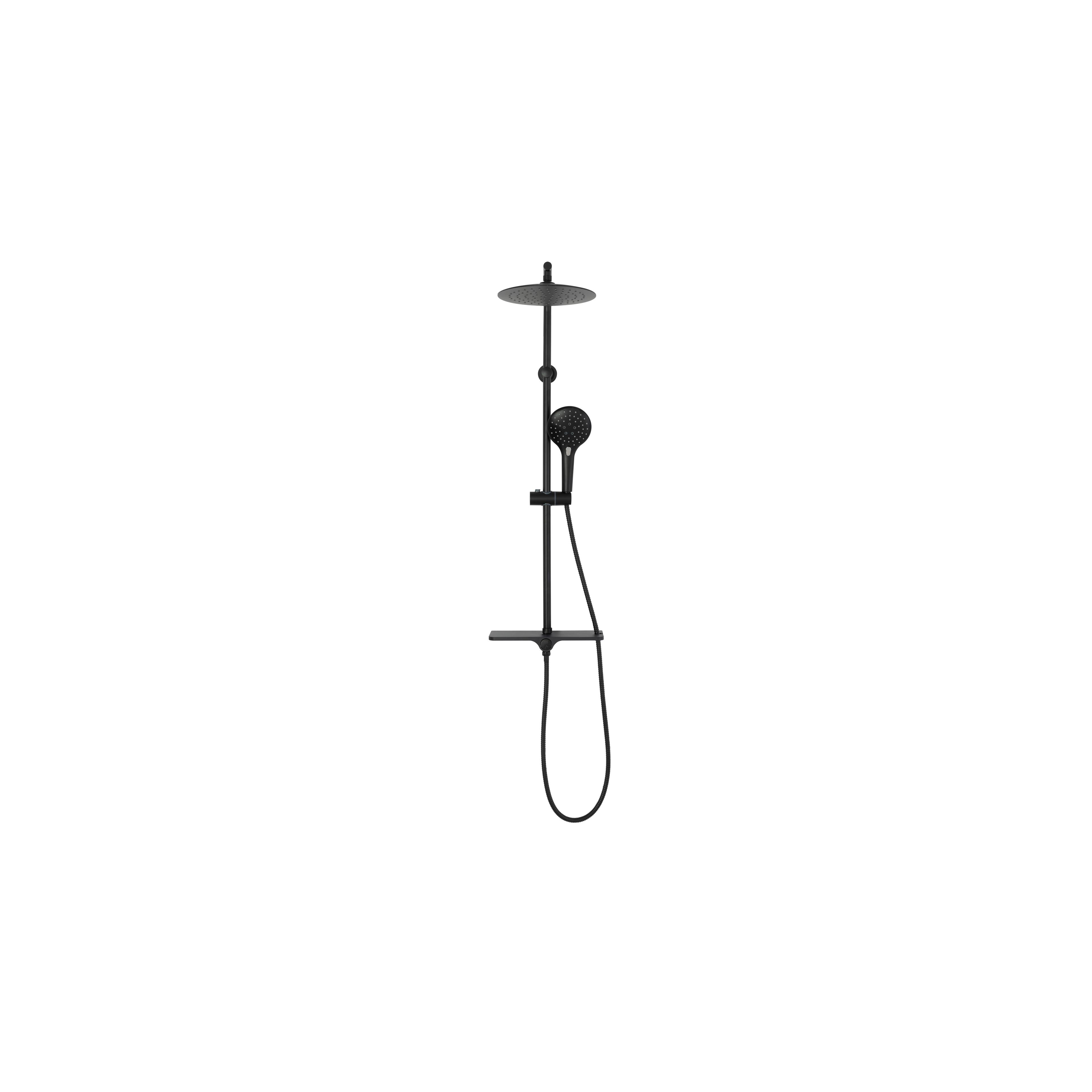 Thermostatic shower system Rea MIKE Black