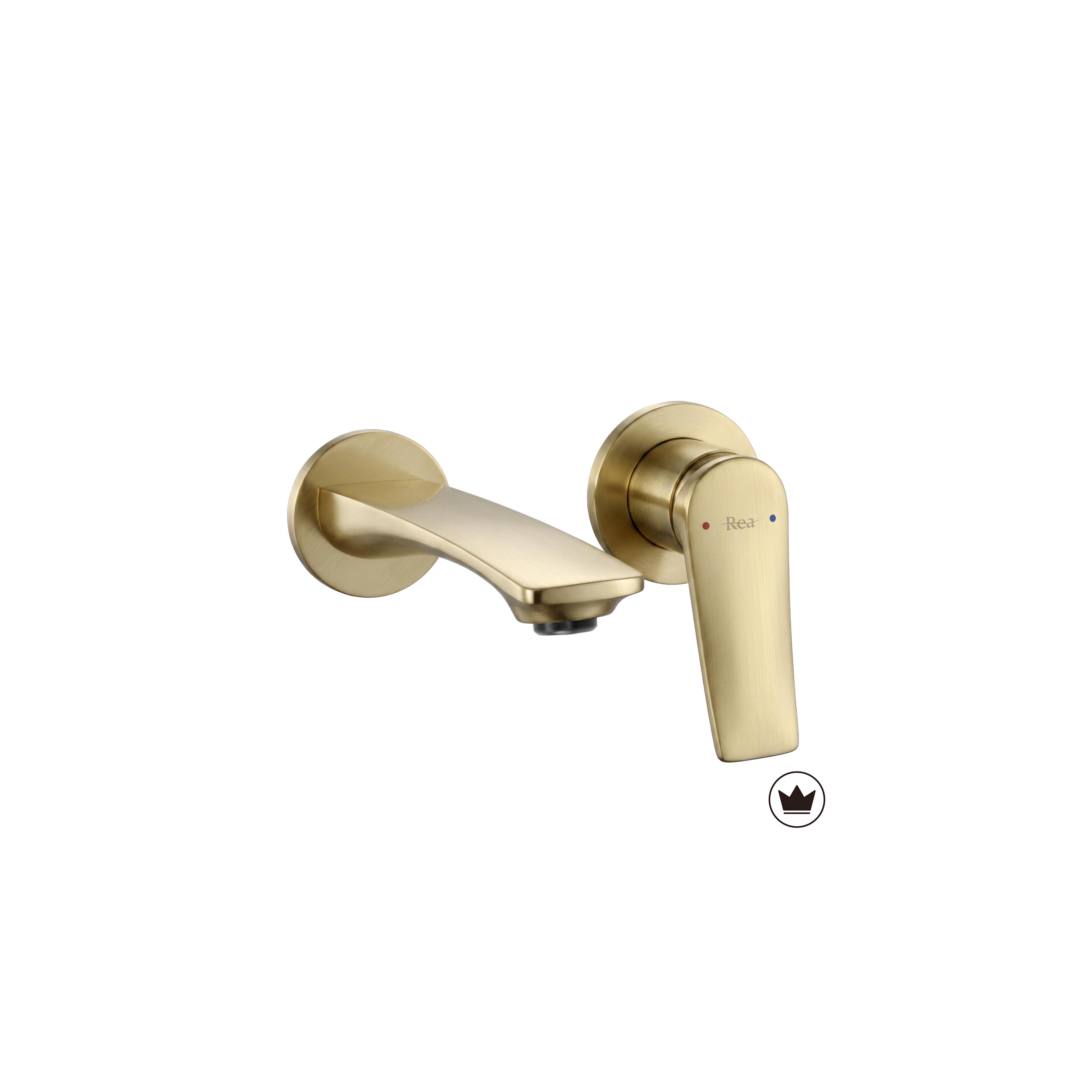 Mitigeur de lavabo encastrable REA VISION Brush Gold + BOX