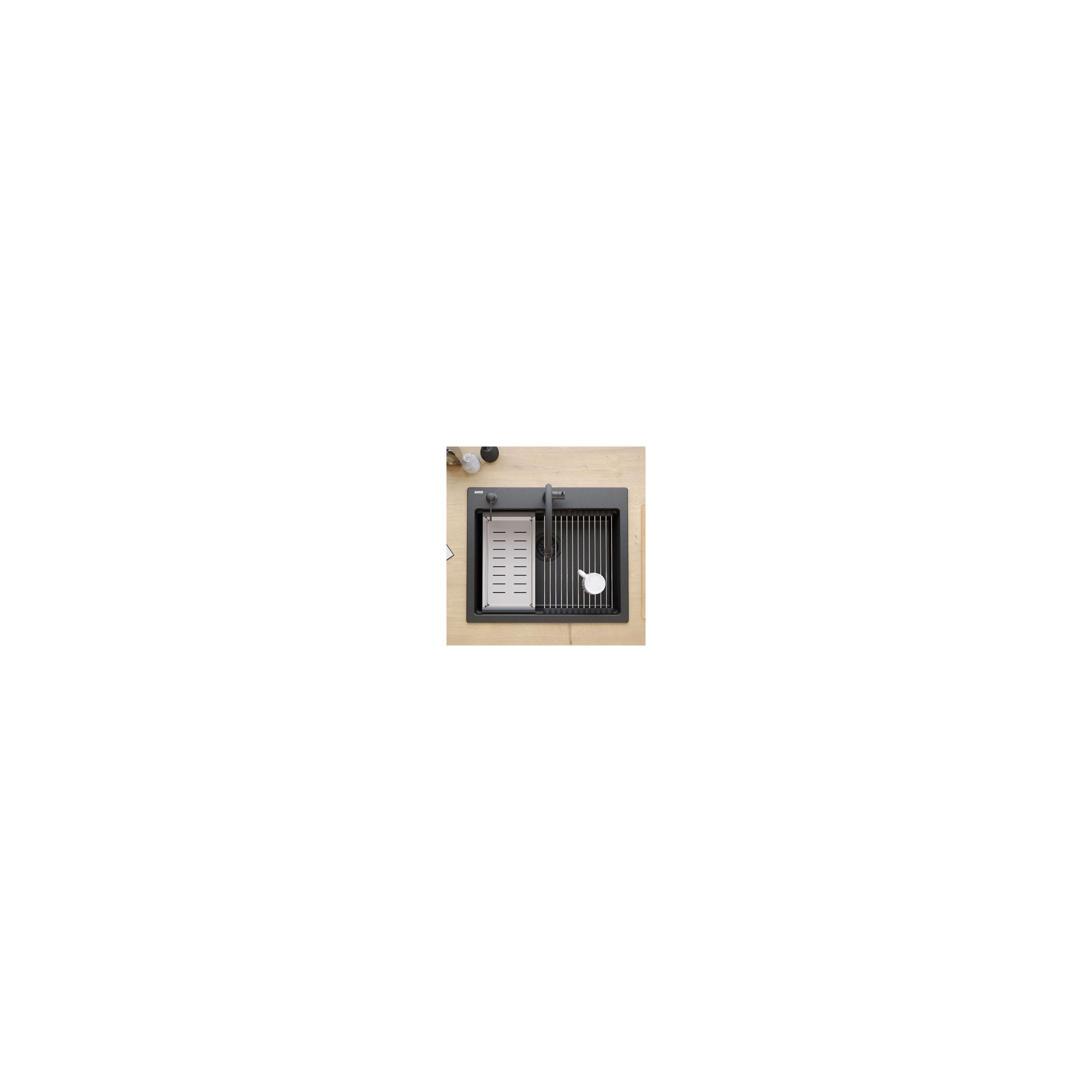 évier en granit KURT 110 WORKSTATION Black Dotted