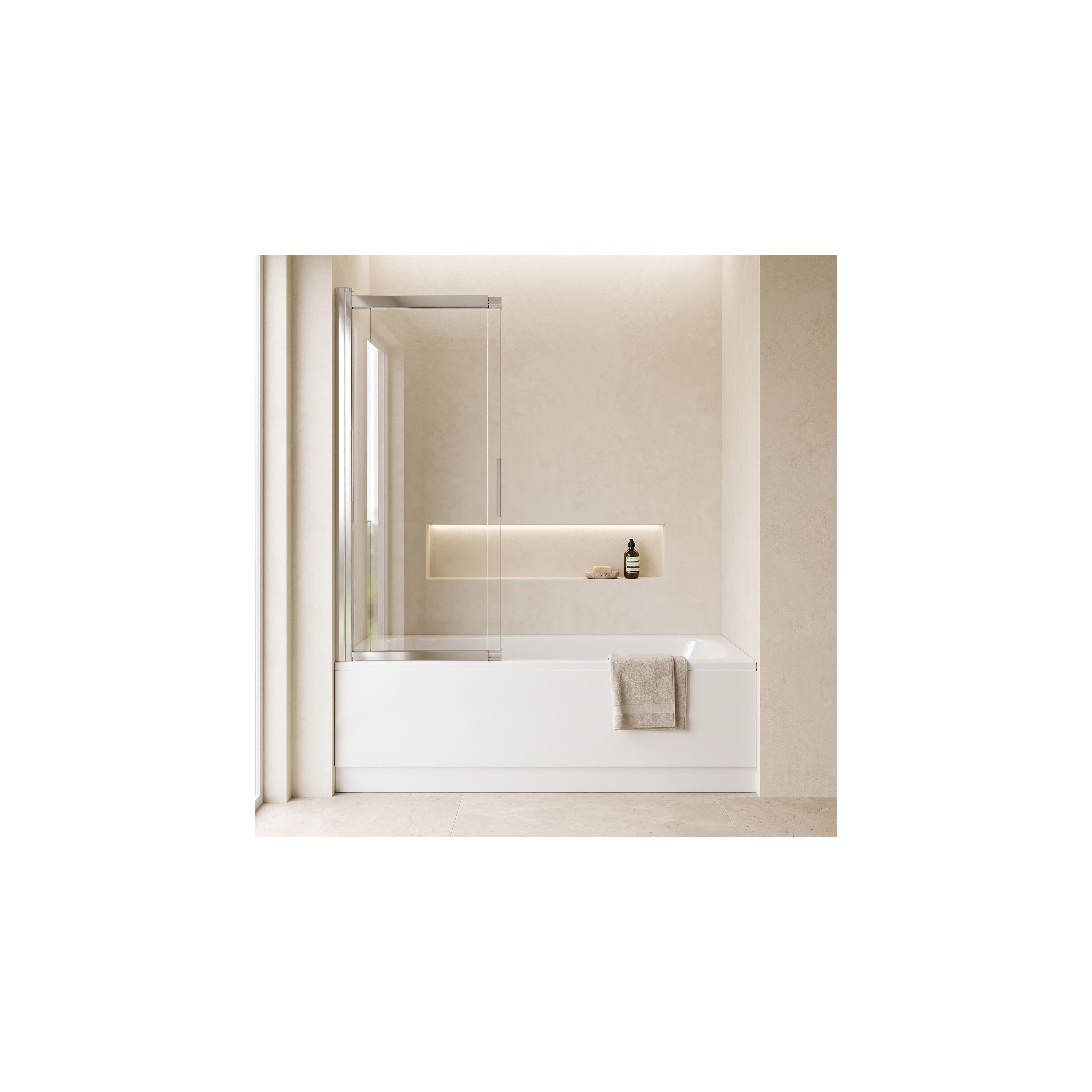 Paravento vasca scorrevole REA Dario Chrome 80