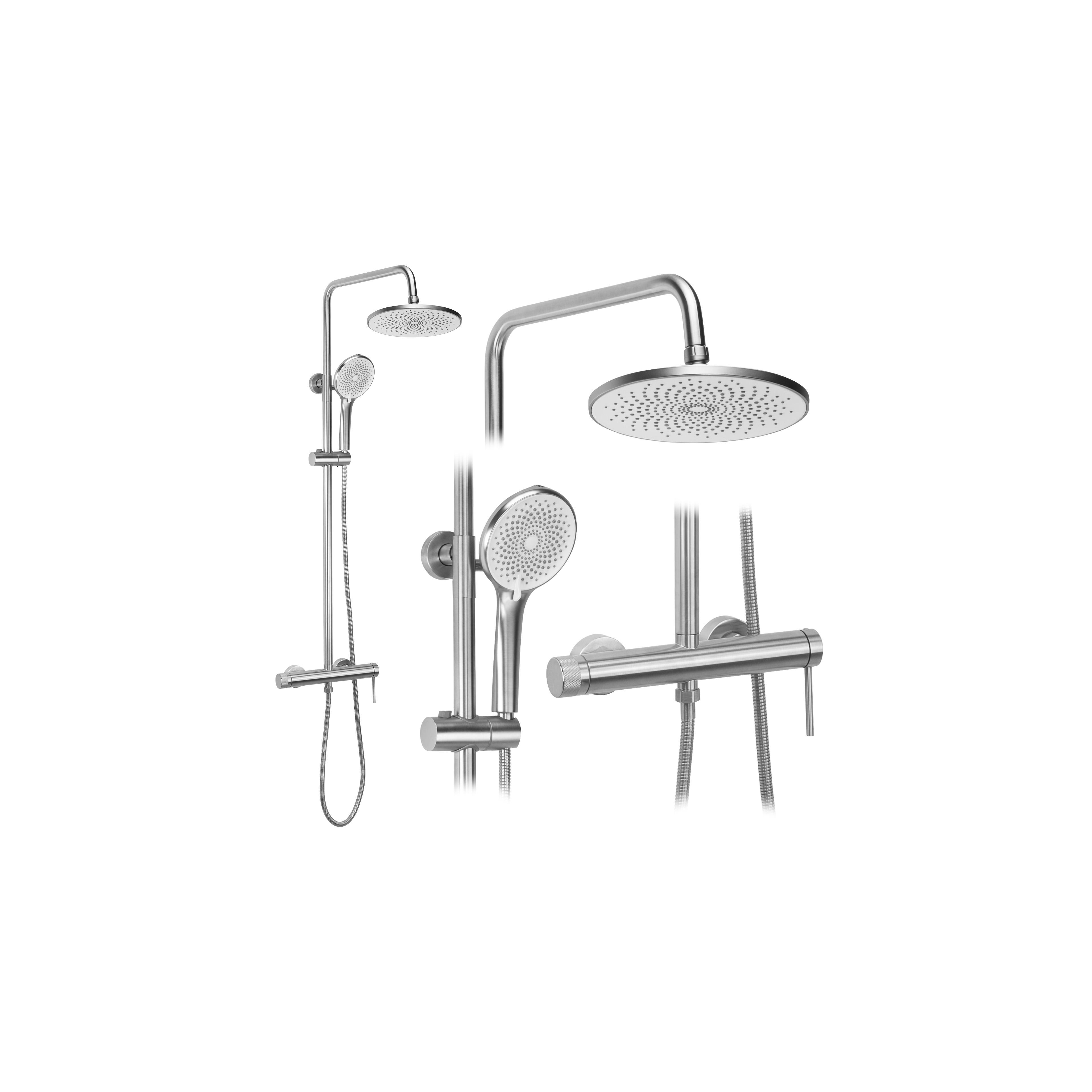 Kit de douche Rea Foss Clif Brush Nickel