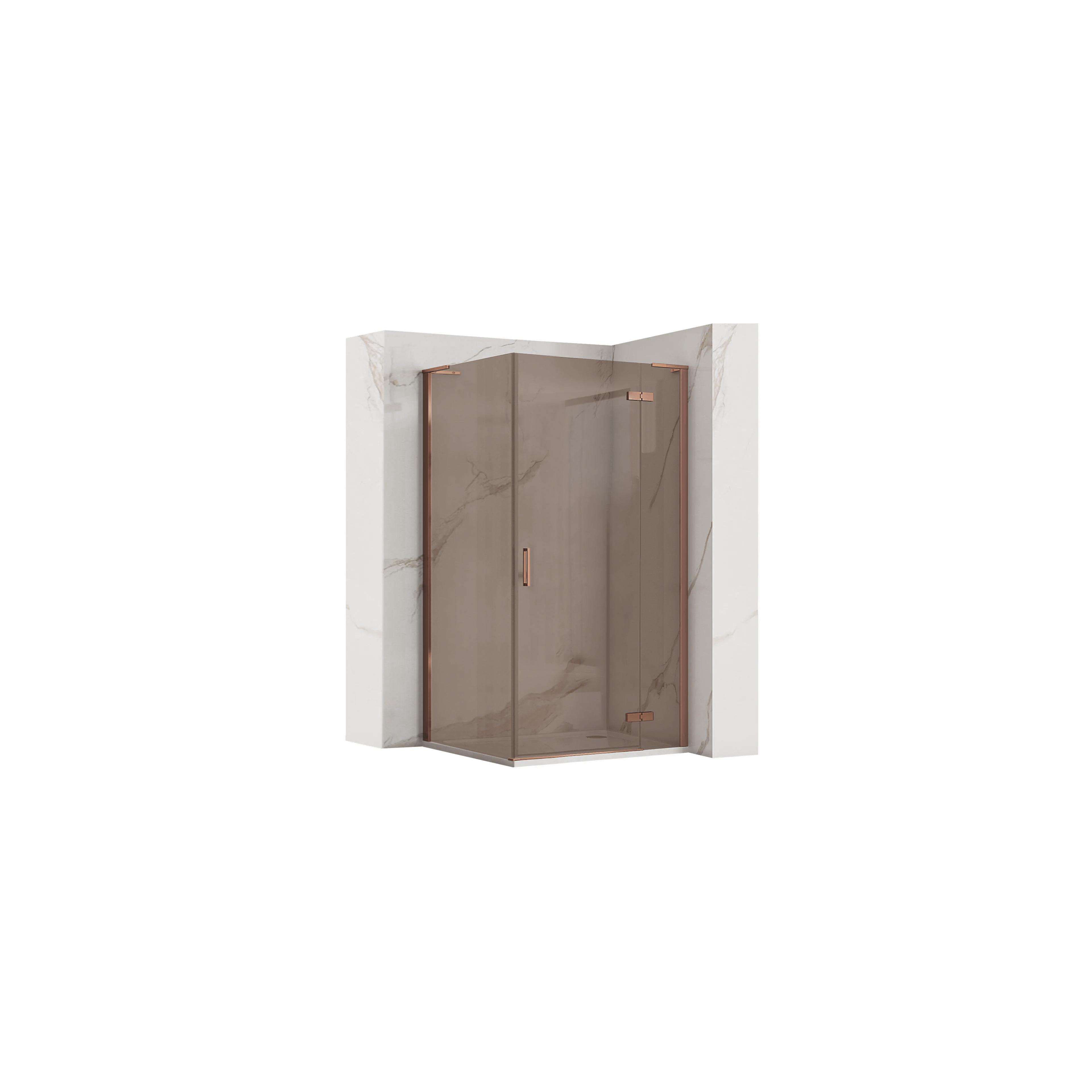 Cabine de douche REA Hugo 100x90 Copper Brush