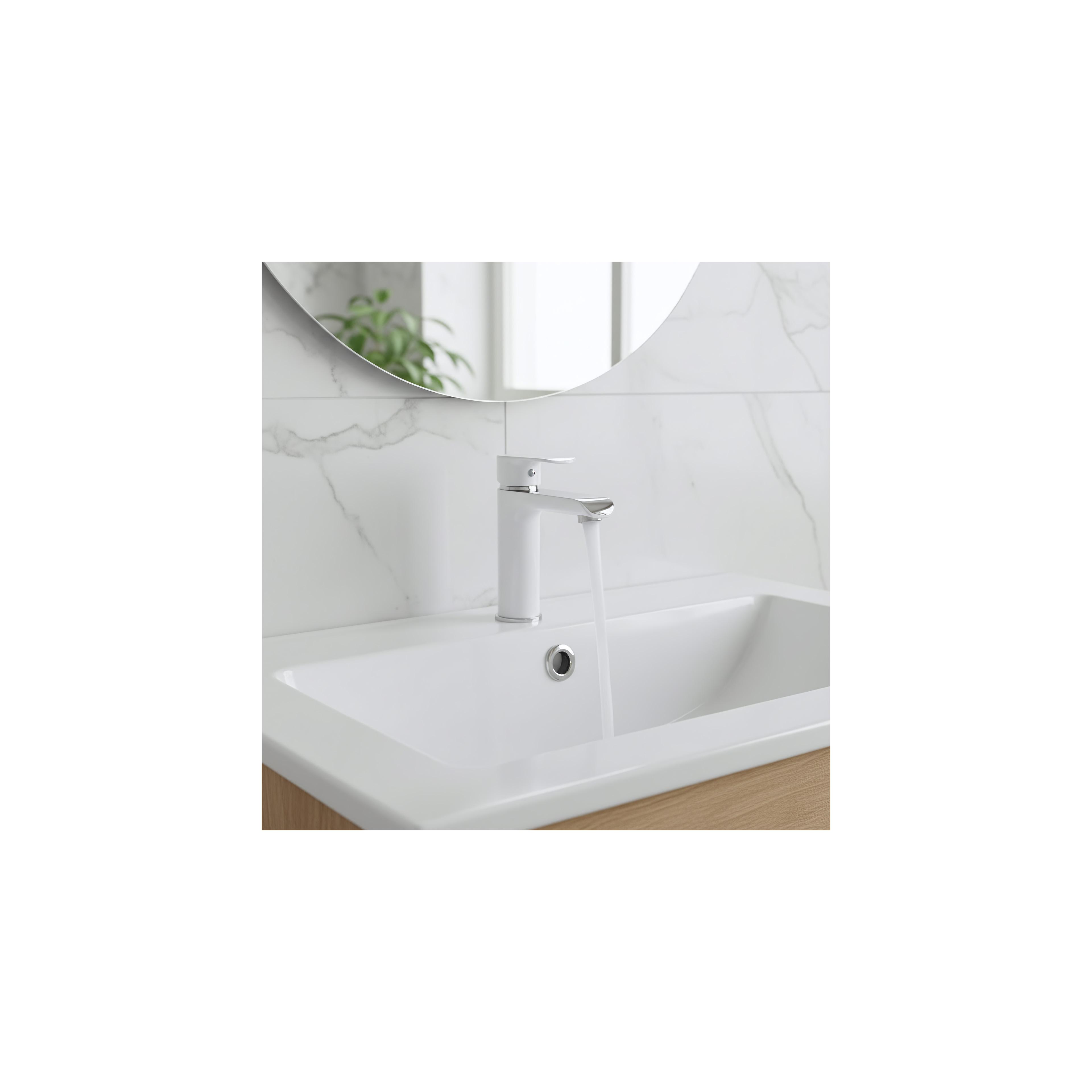 Baterie pentru baie REA Bloom White Chrom Low