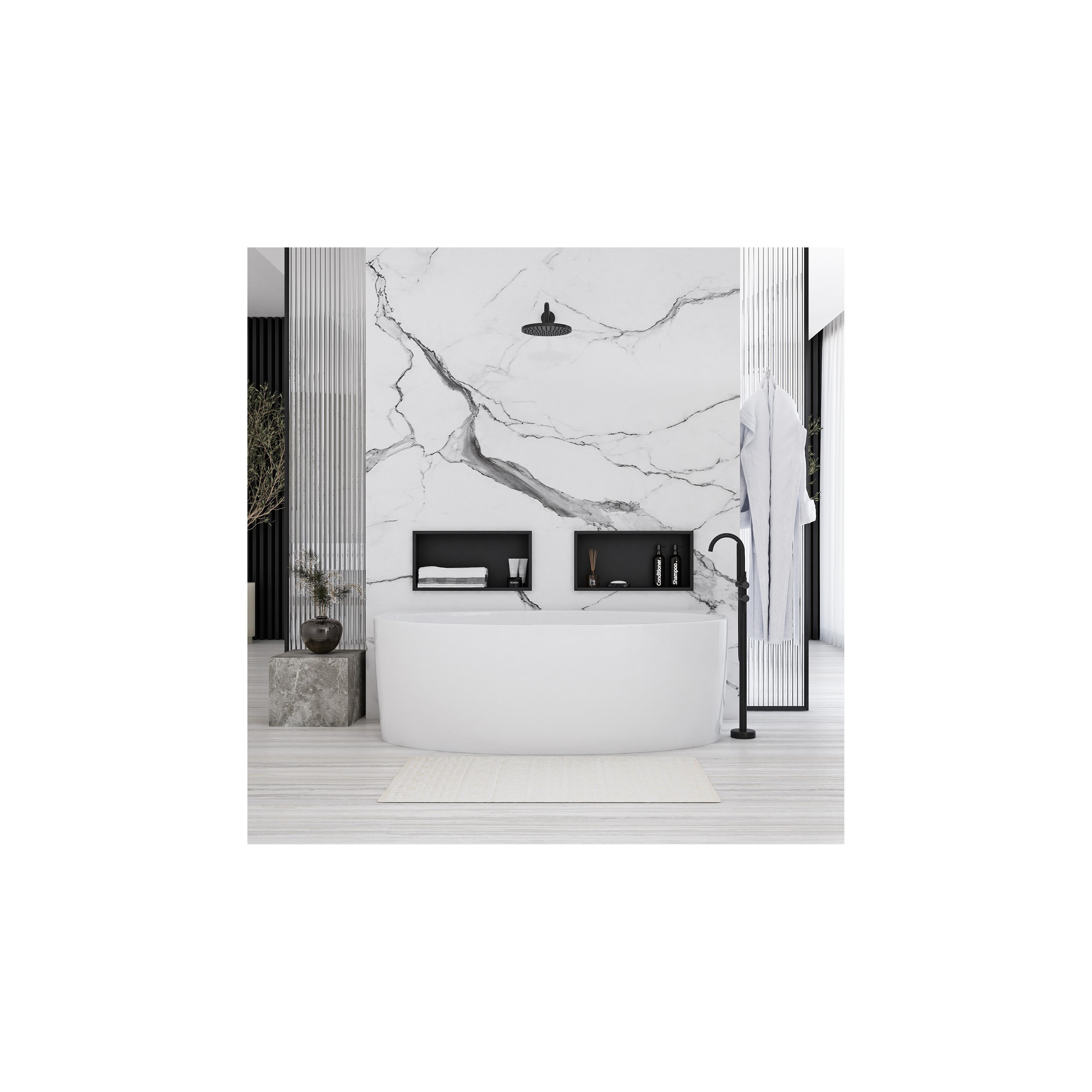 bathroom shelf 30x45 matte black