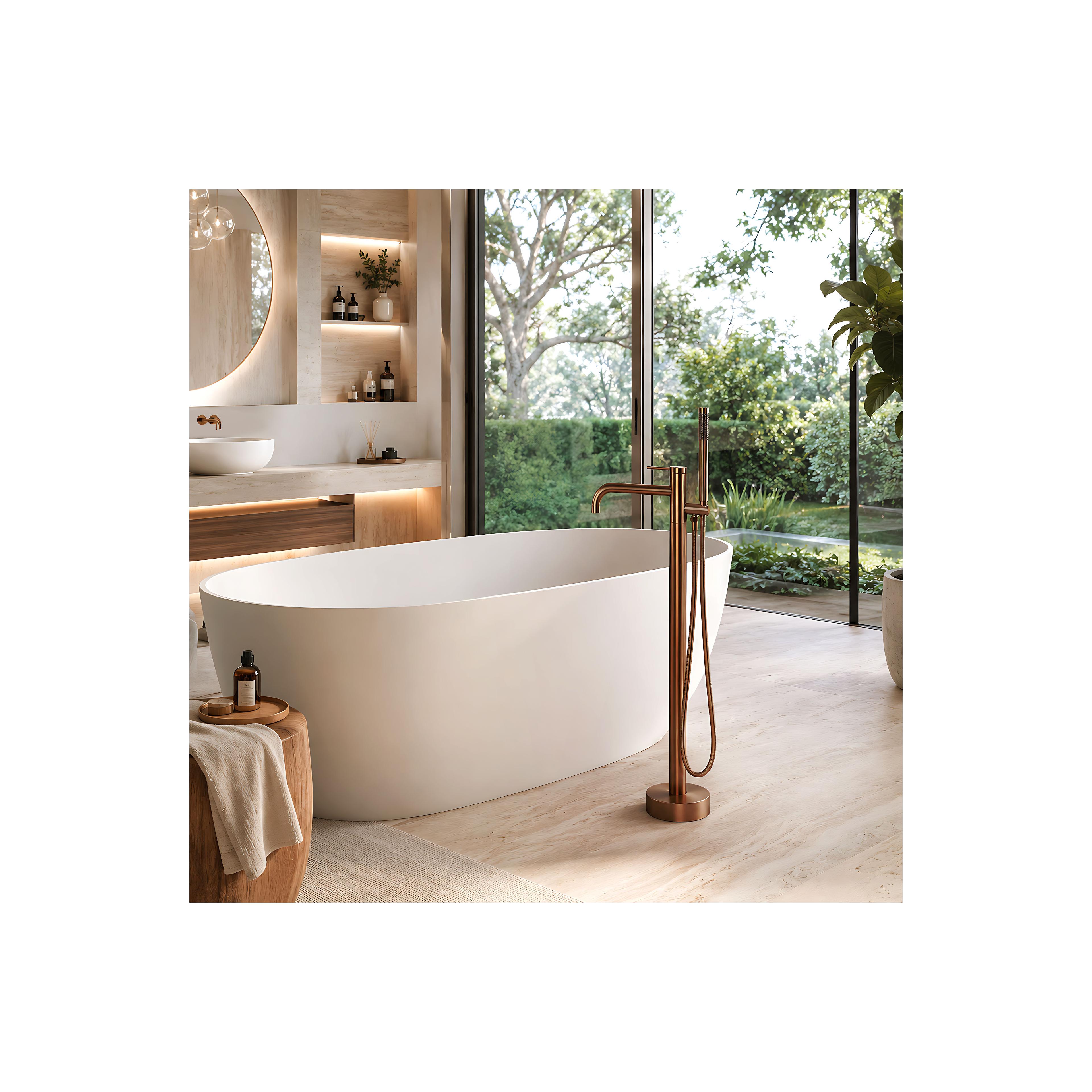 Free-standing faucet Rea Clif Brush Copper