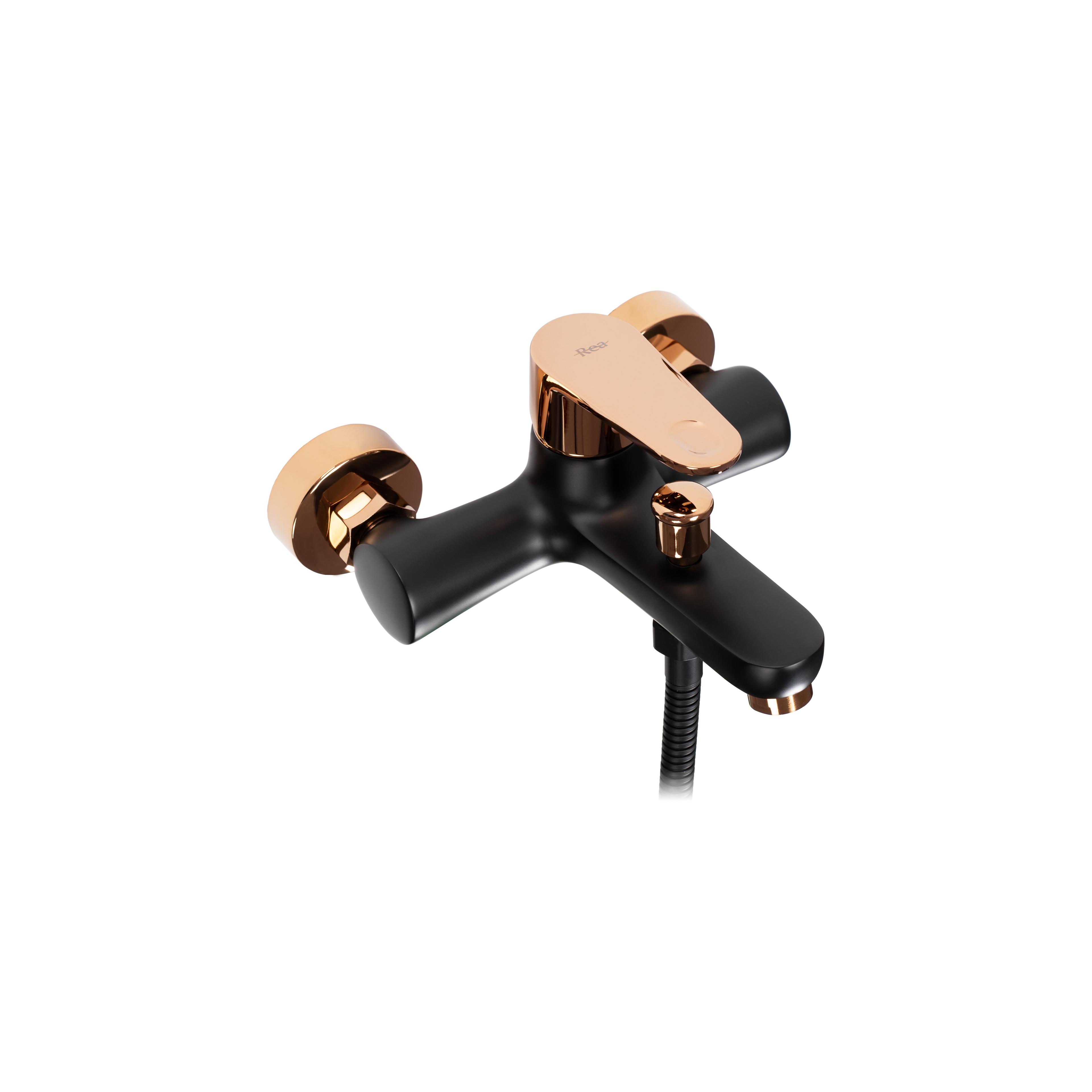 Maišytuvas vonios REA Mild Black Rose Gold