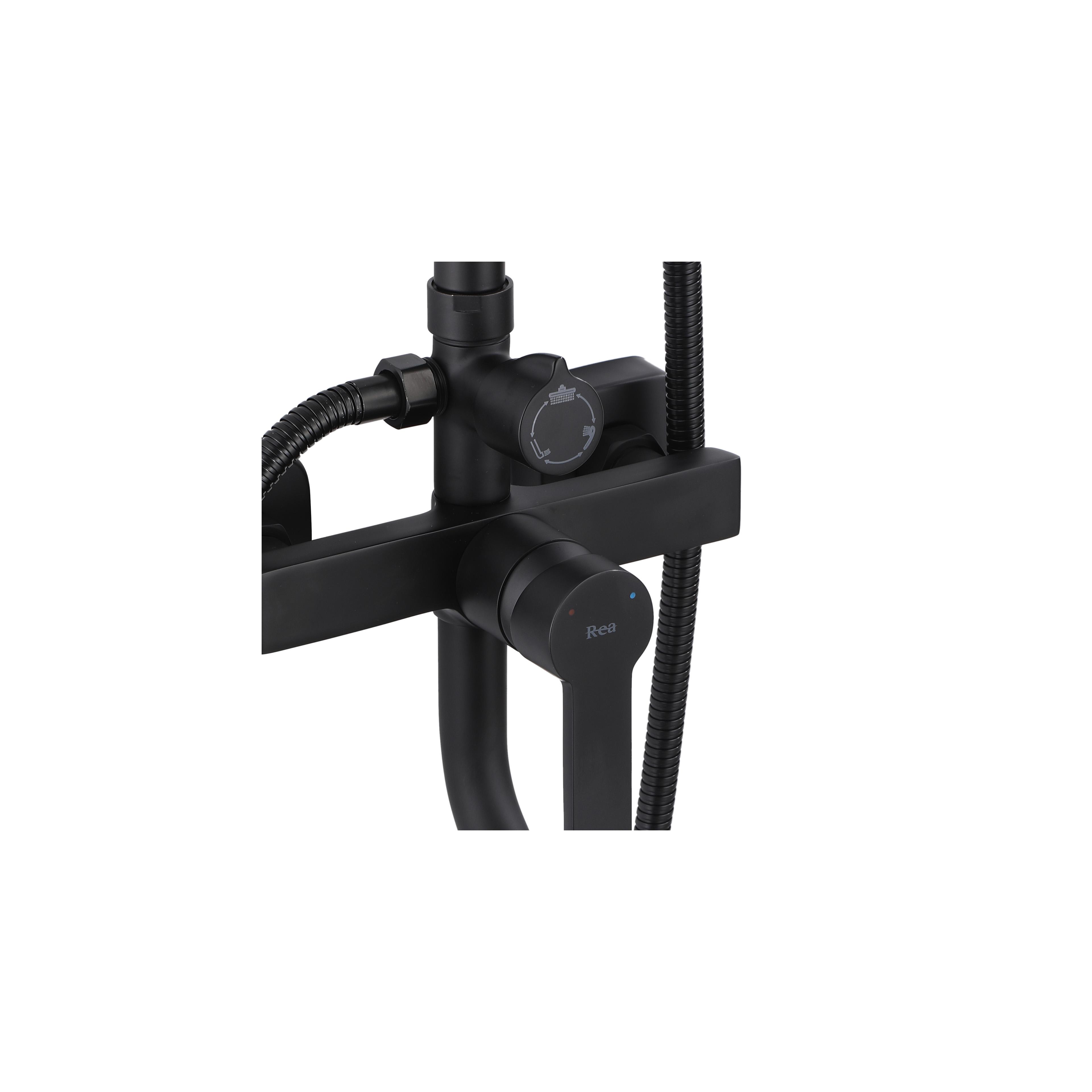 REA ARGUS BLACK MATT BLACK MATT Suihkusetti