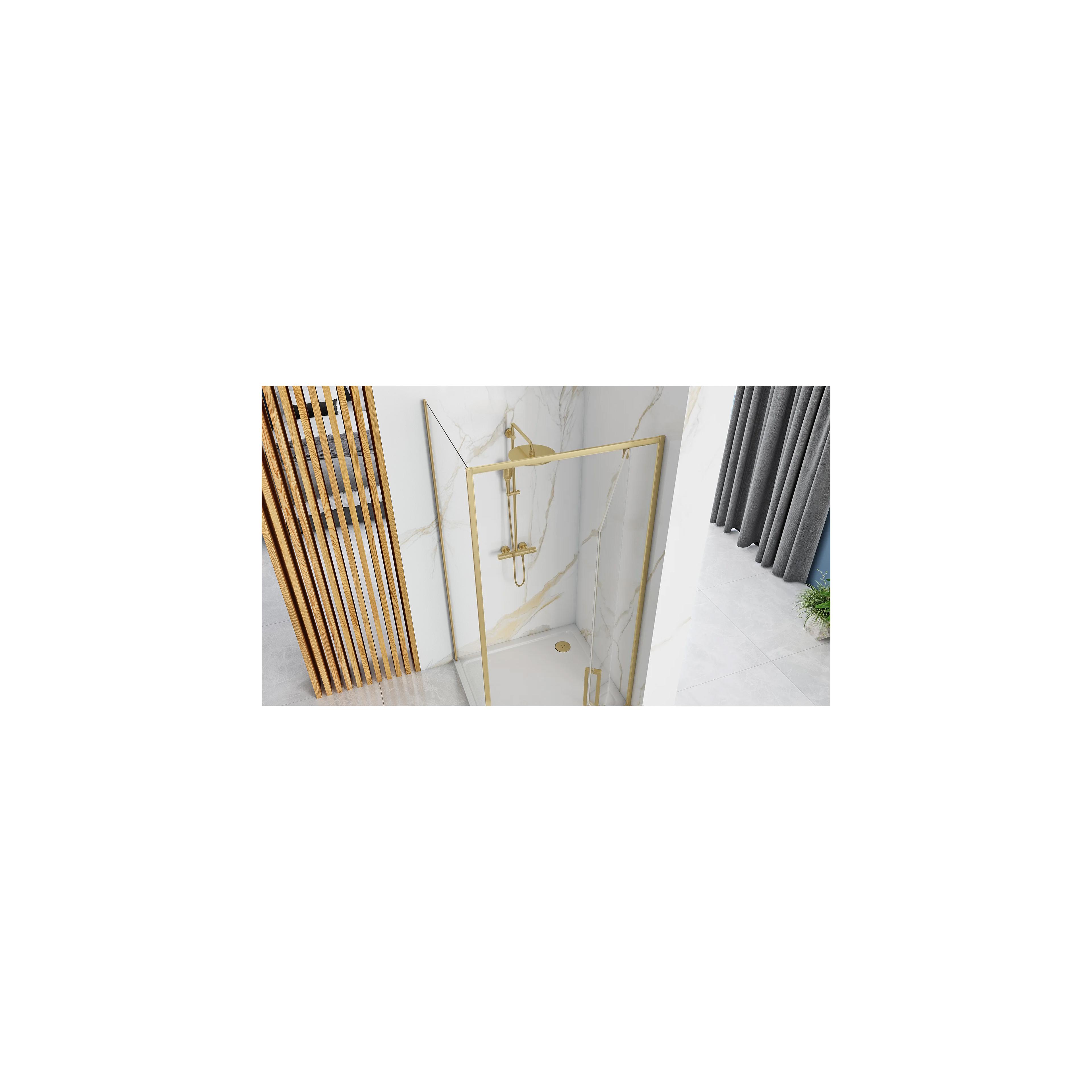Cabine de douche REA Rapid Swing Brush Gold