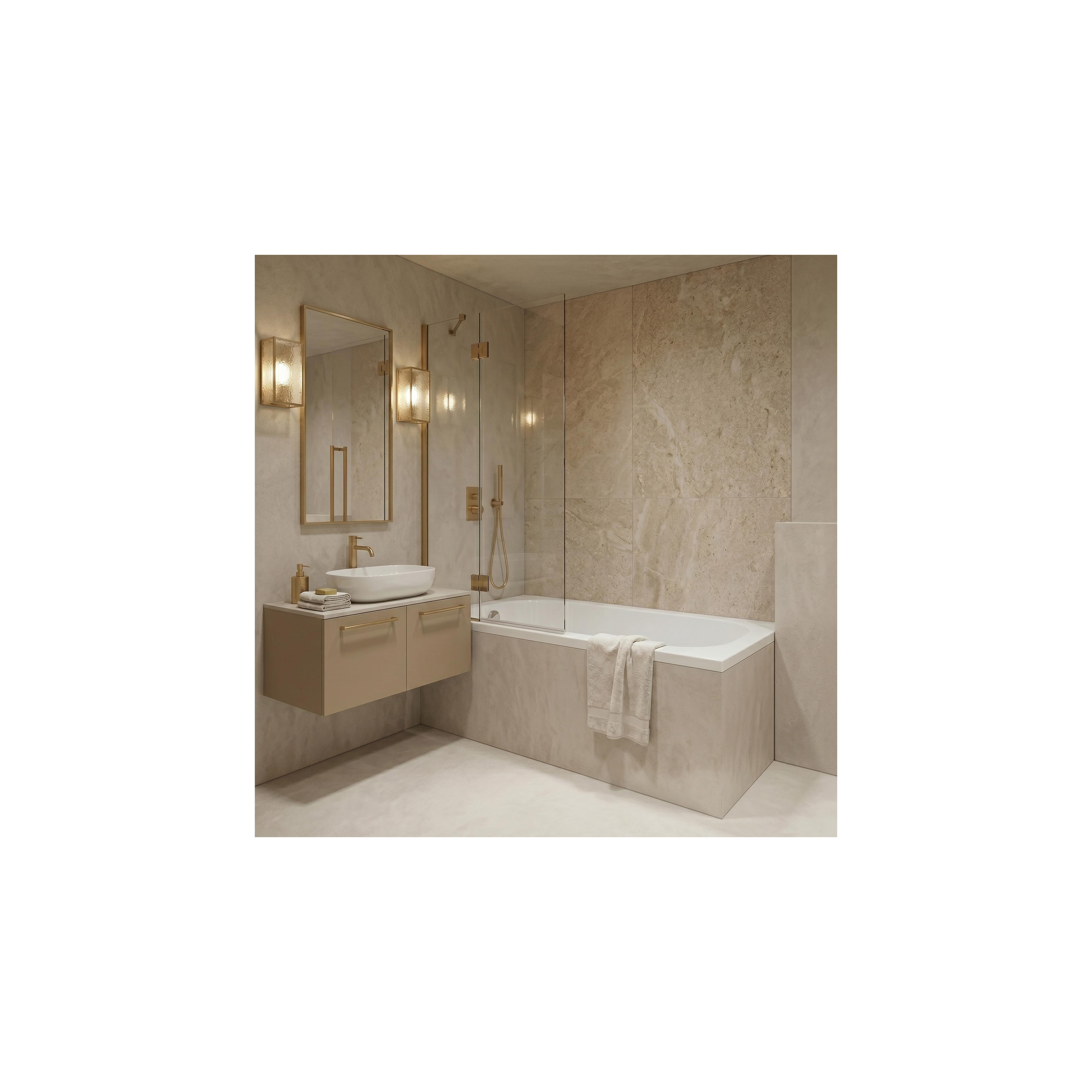 Built-in acrylic bathtub Rea Gloria 130