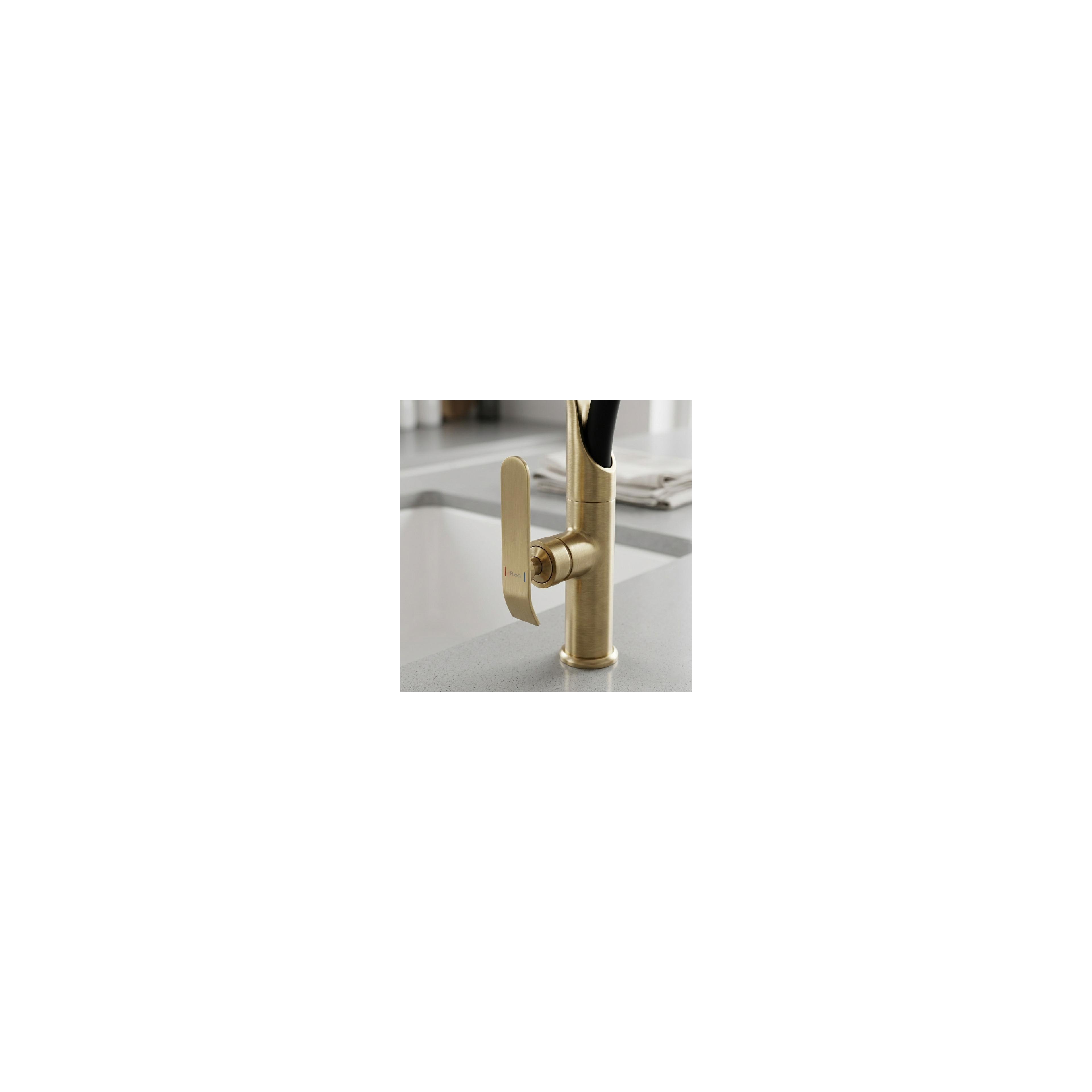 Смеситель кухонный Rea Castor gold brush