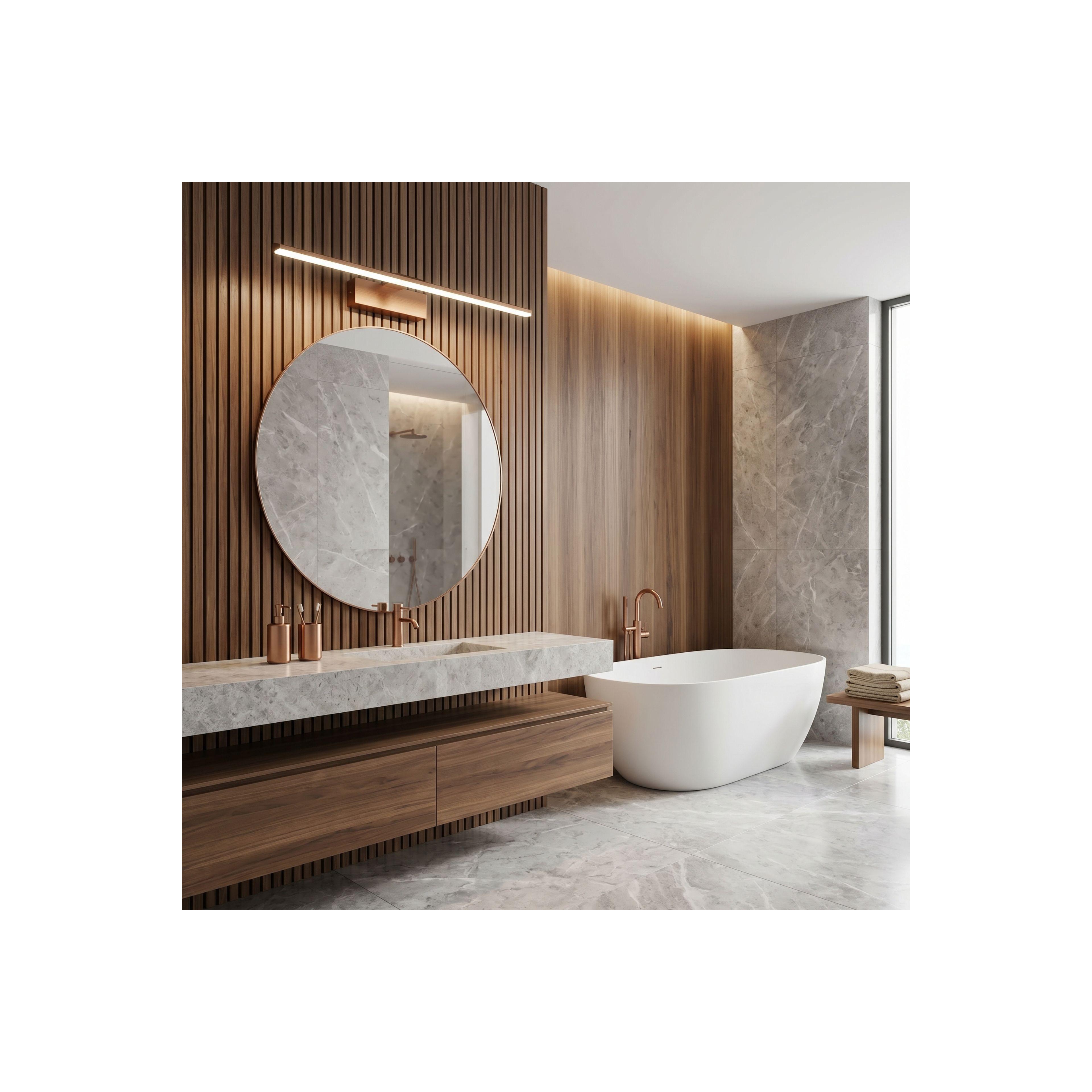 Vannitoa seina LED-valgusti SWE015-1W 73cm BRUSH COPPER