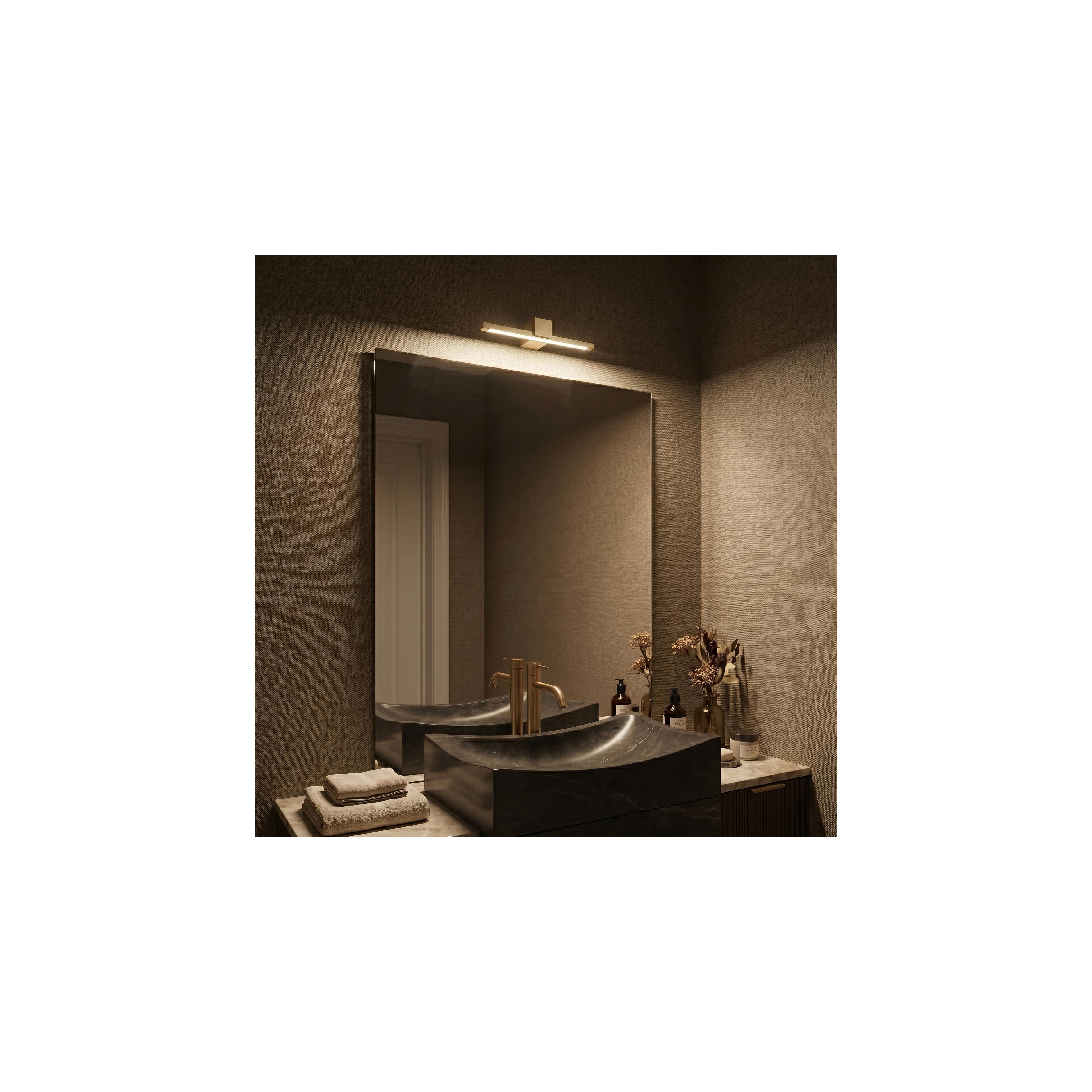 Bad LED-Wandleuchte SWE046-1W 40cm GOLD BRUSH