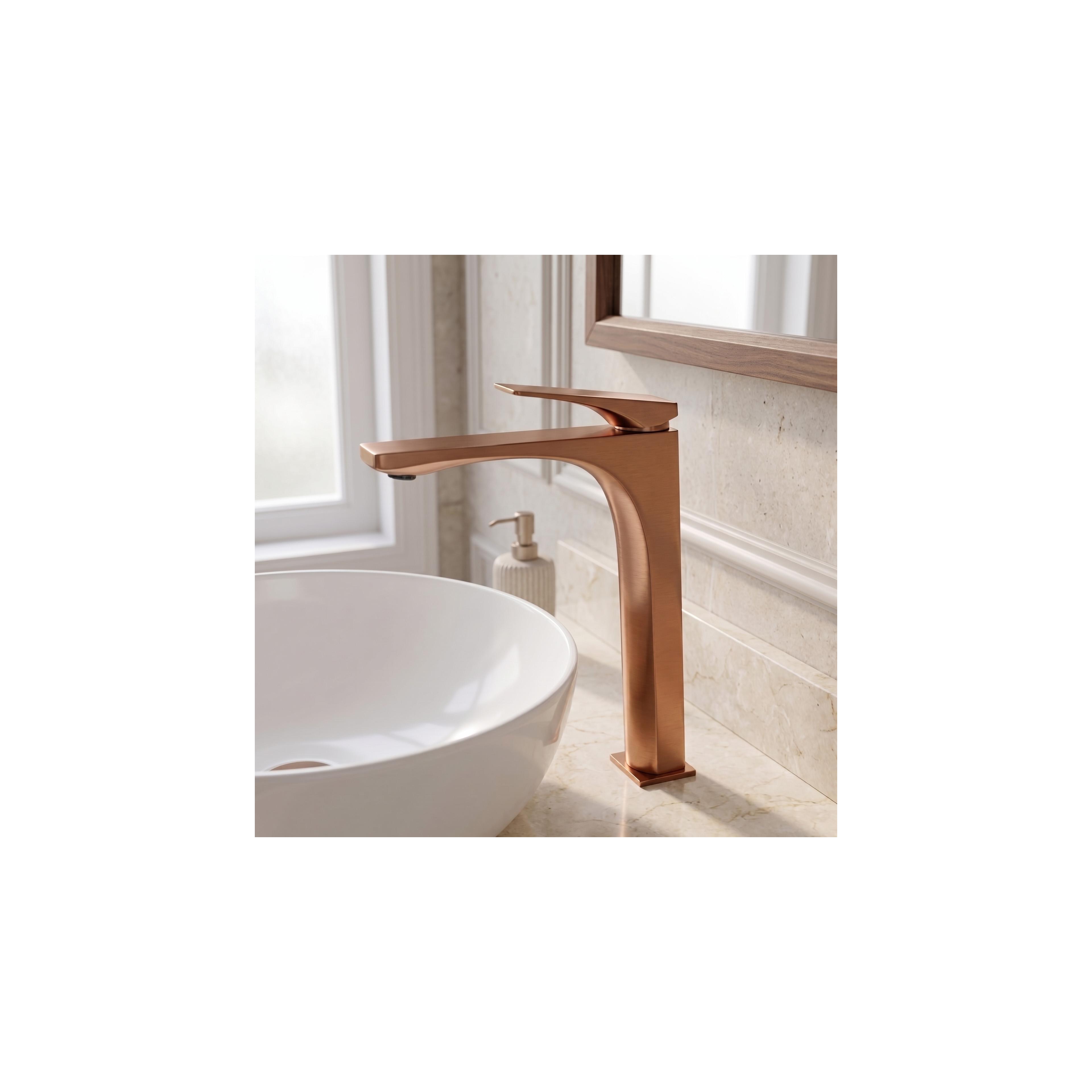 Bathroom faucet PREMIUM Rea Joe Brush Copper High