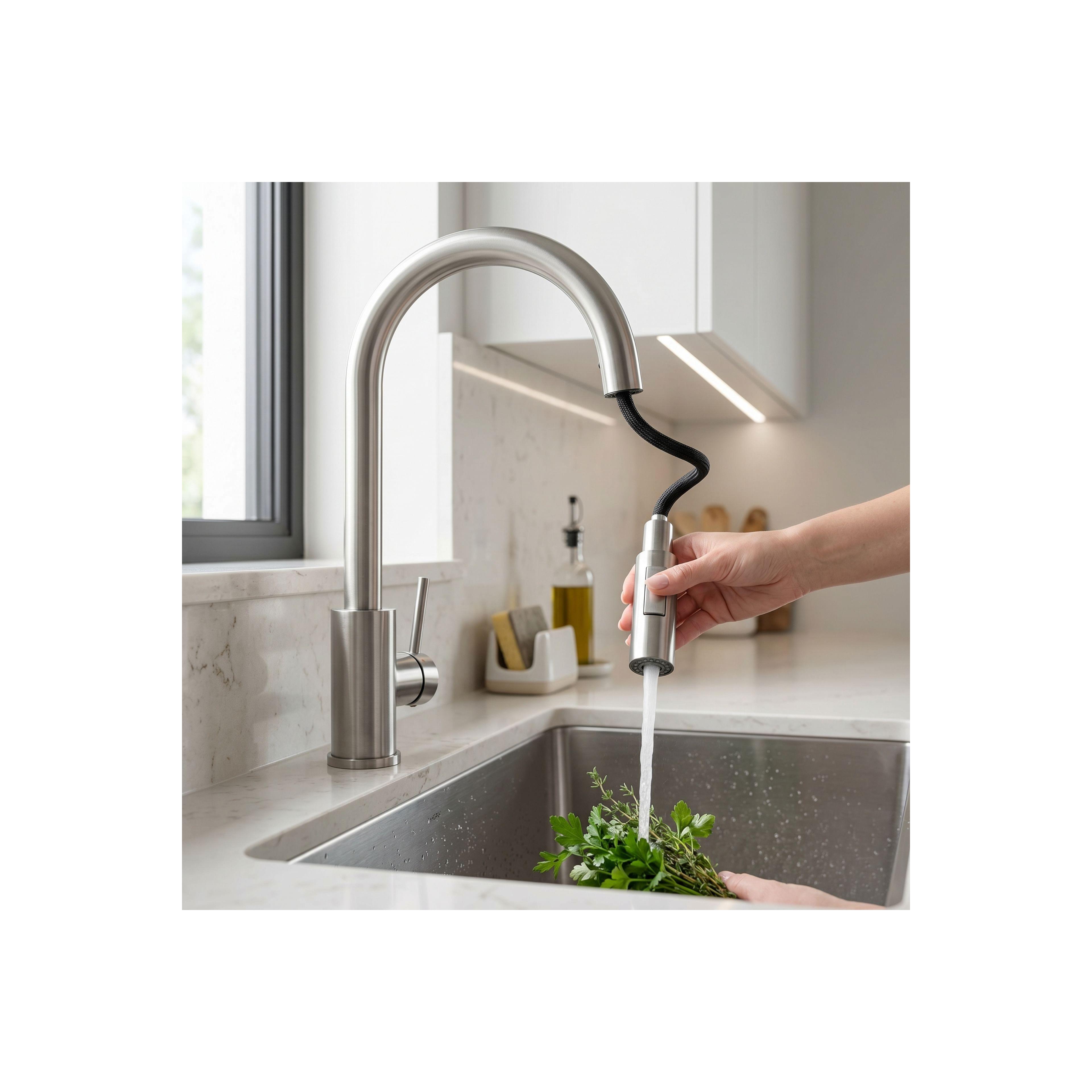 Kitchen faucet Fresh Touch Brush Nickel