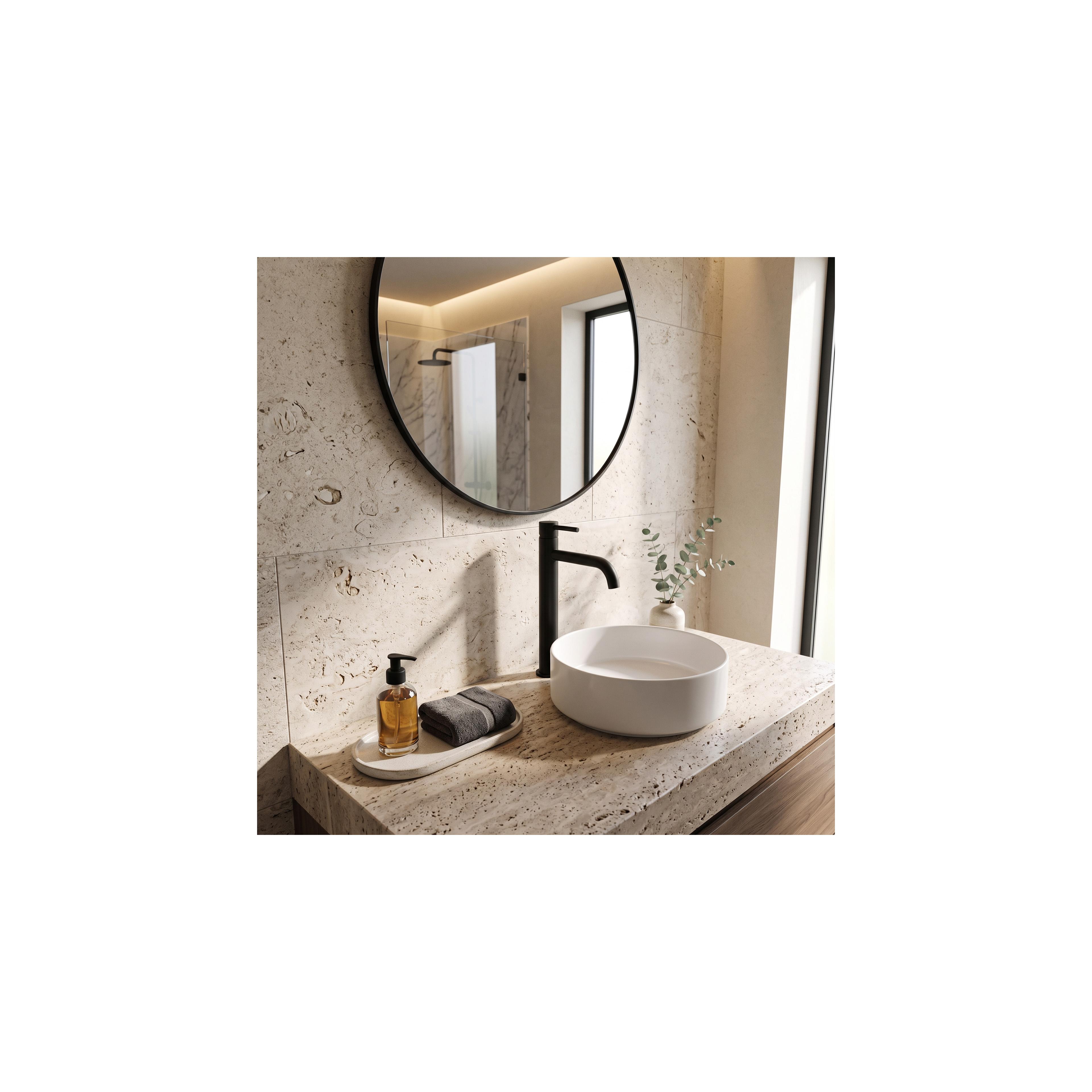 Bathroom faucet Rea Lungo Black High