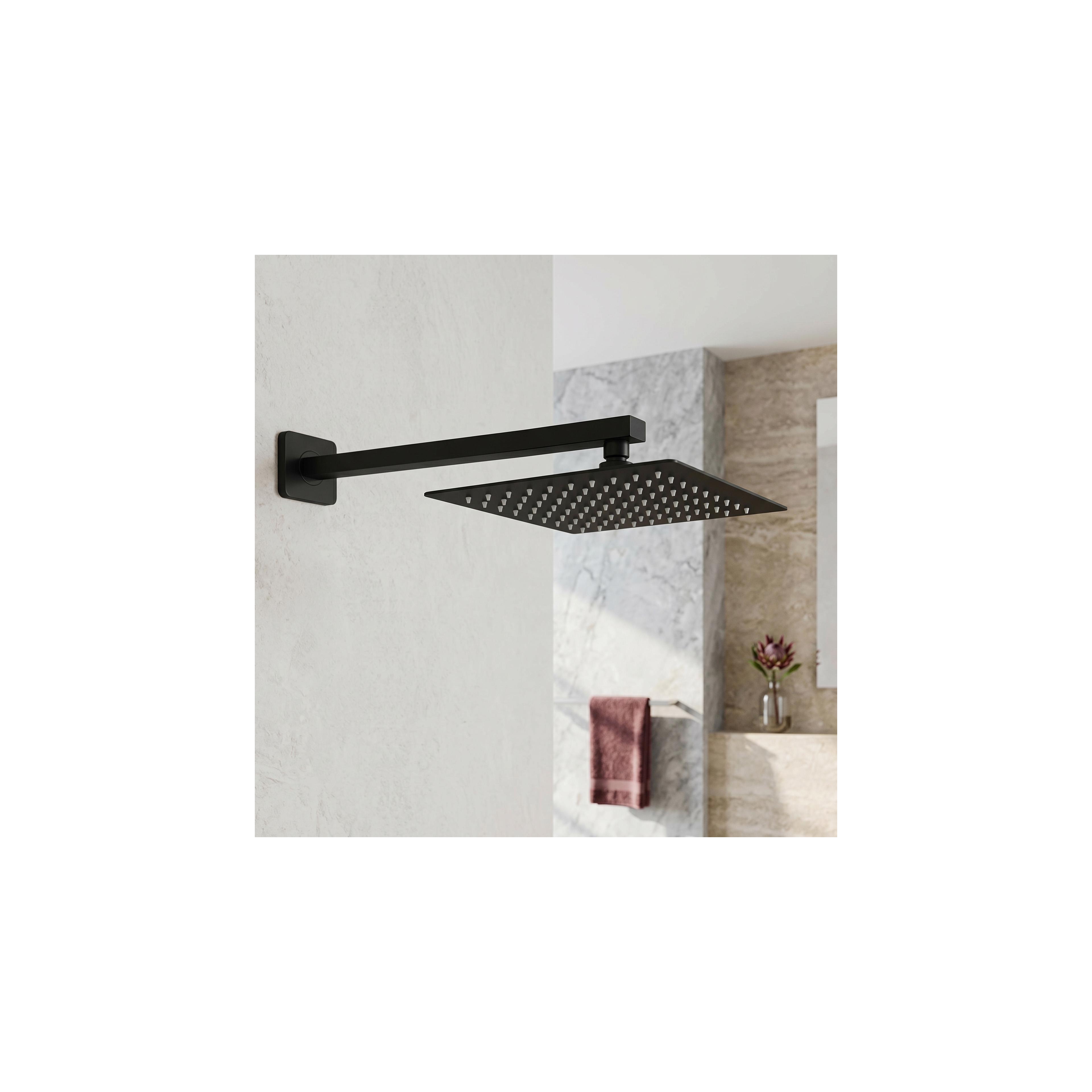 Fyrkantig duscharm REA JS-9022B 40cm Black
