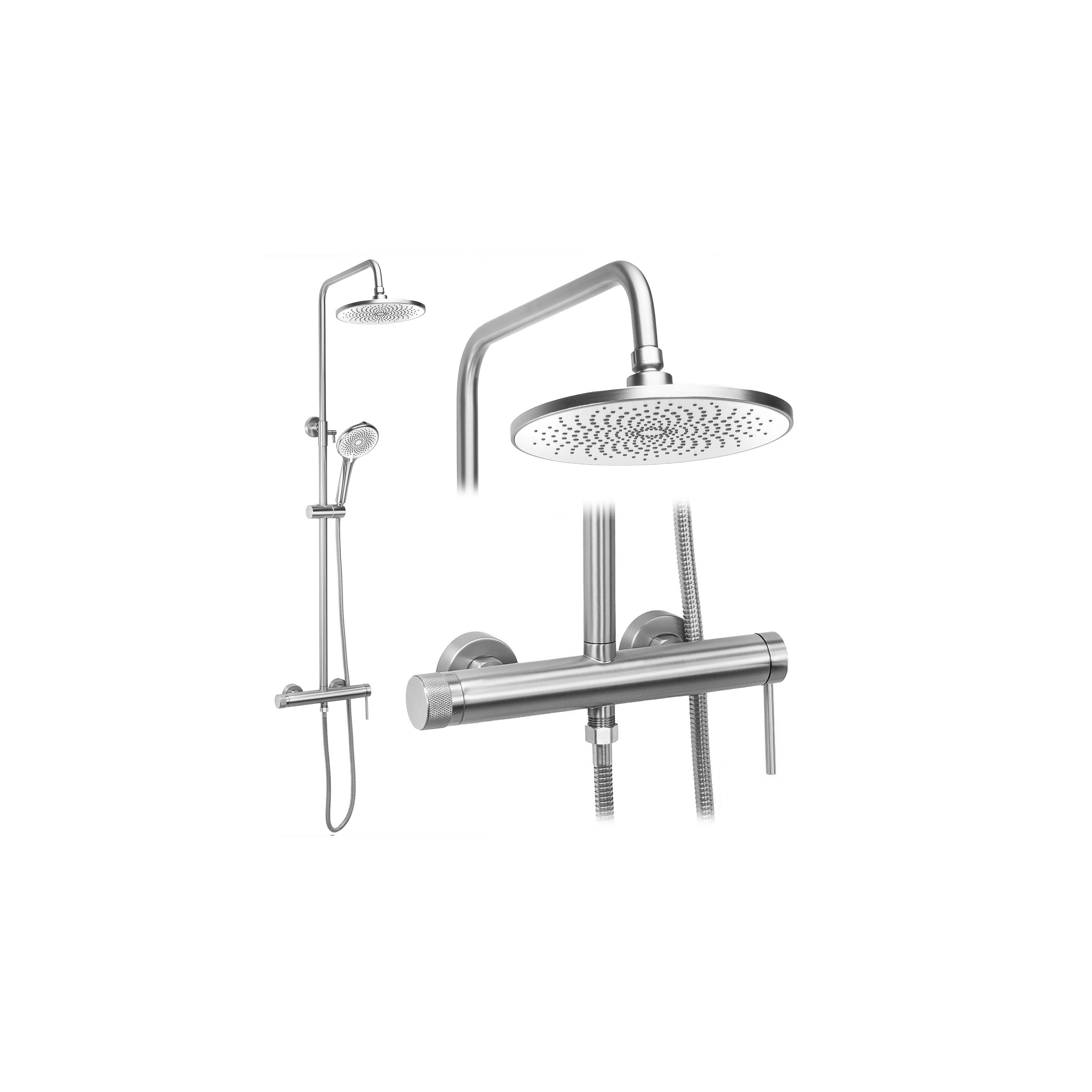 Shower set Rea Foss Clif Brush Nickel