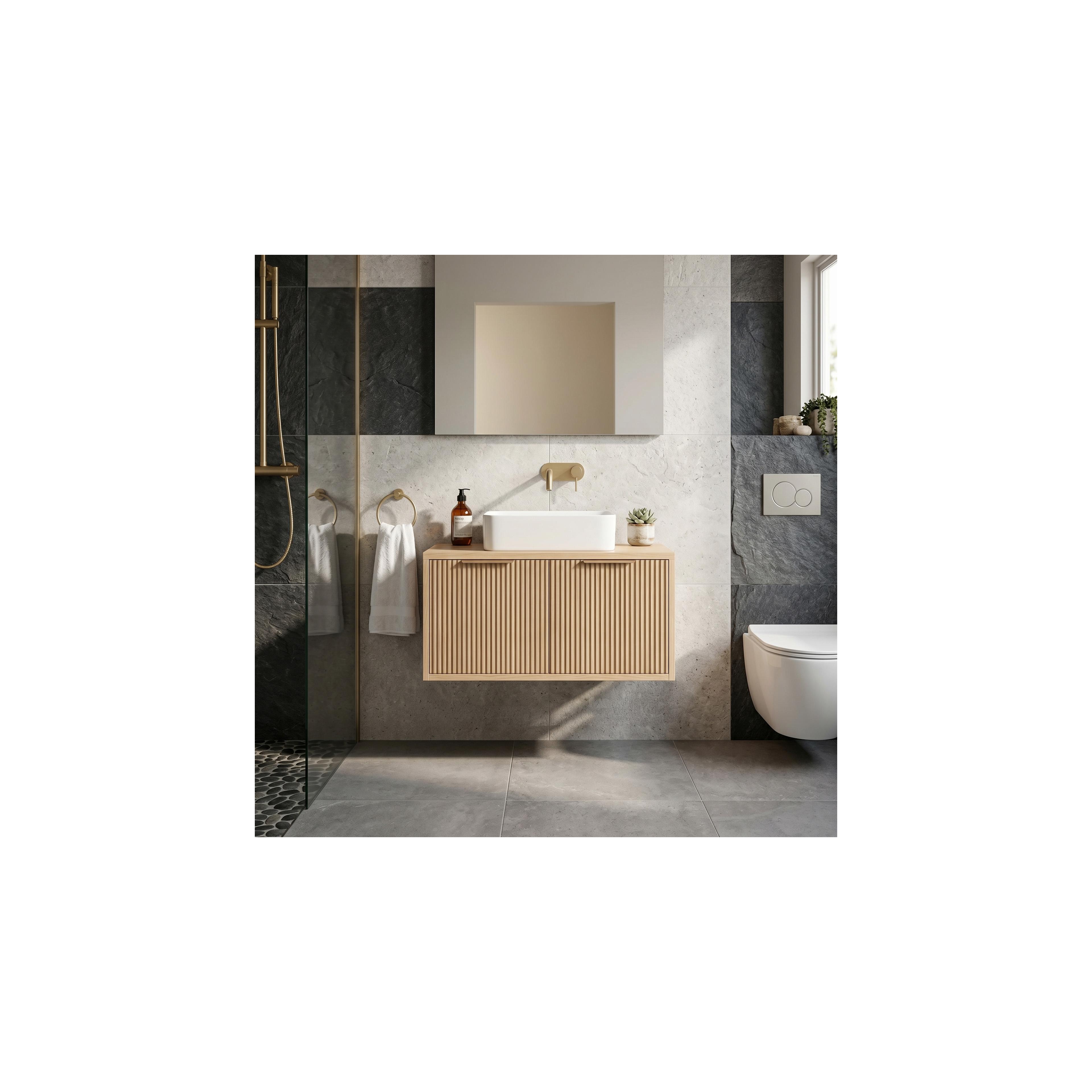 Bathroom vanity cabinet Rea Core 80cm Beige