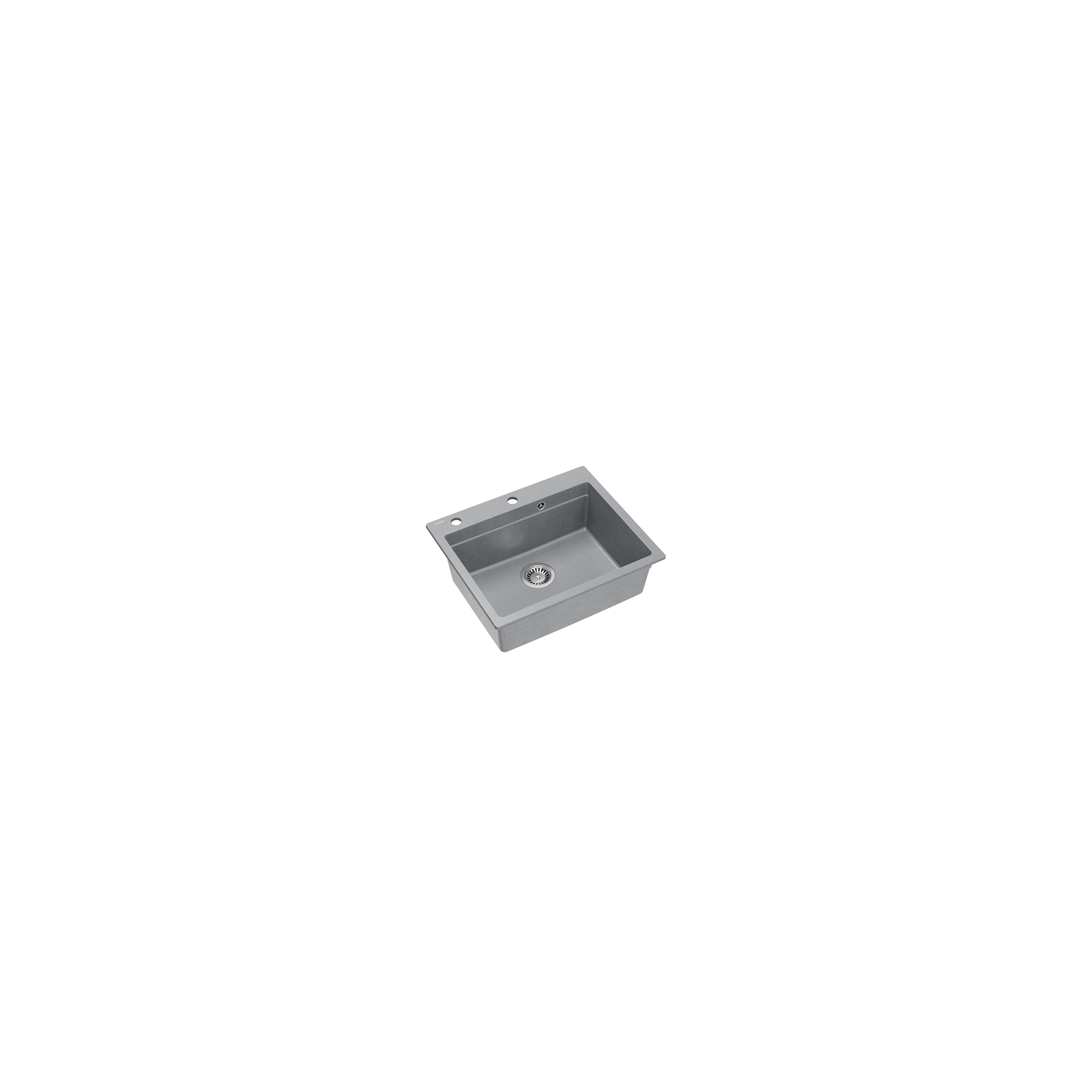 гранитна мивка KURT 110 Grey Metallic