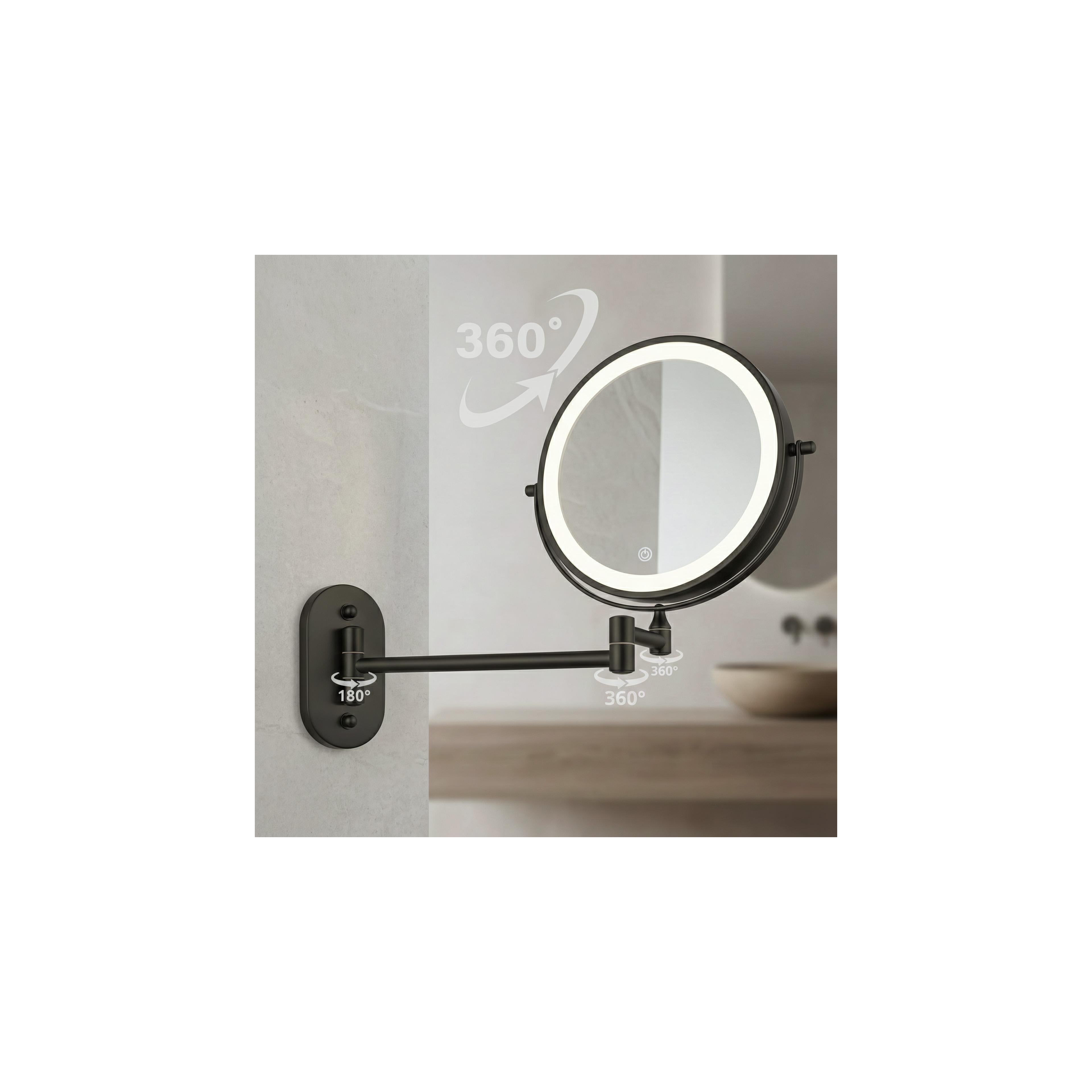 Miroir LED Glow Black