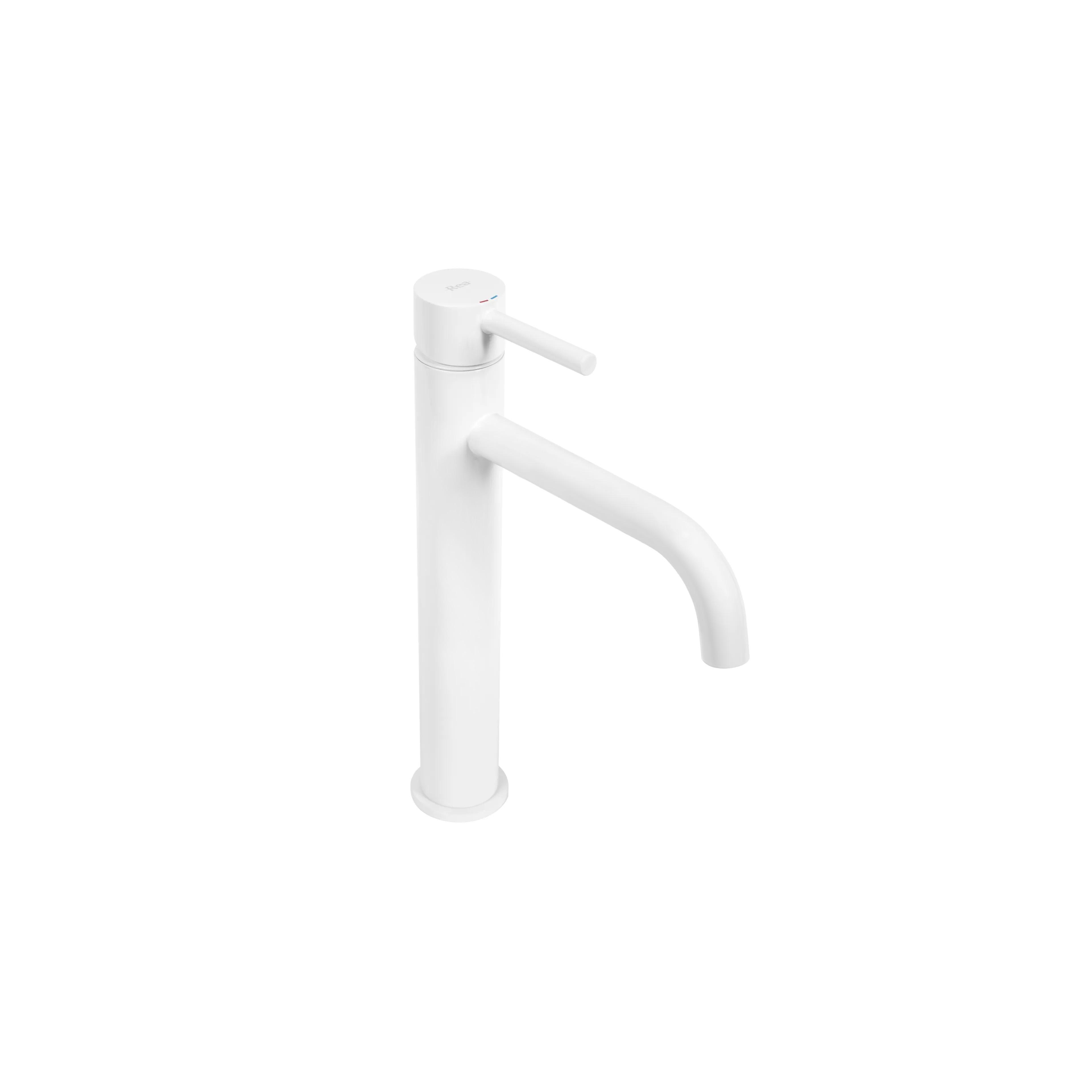 Bathroom faucet Rea Lungo White High